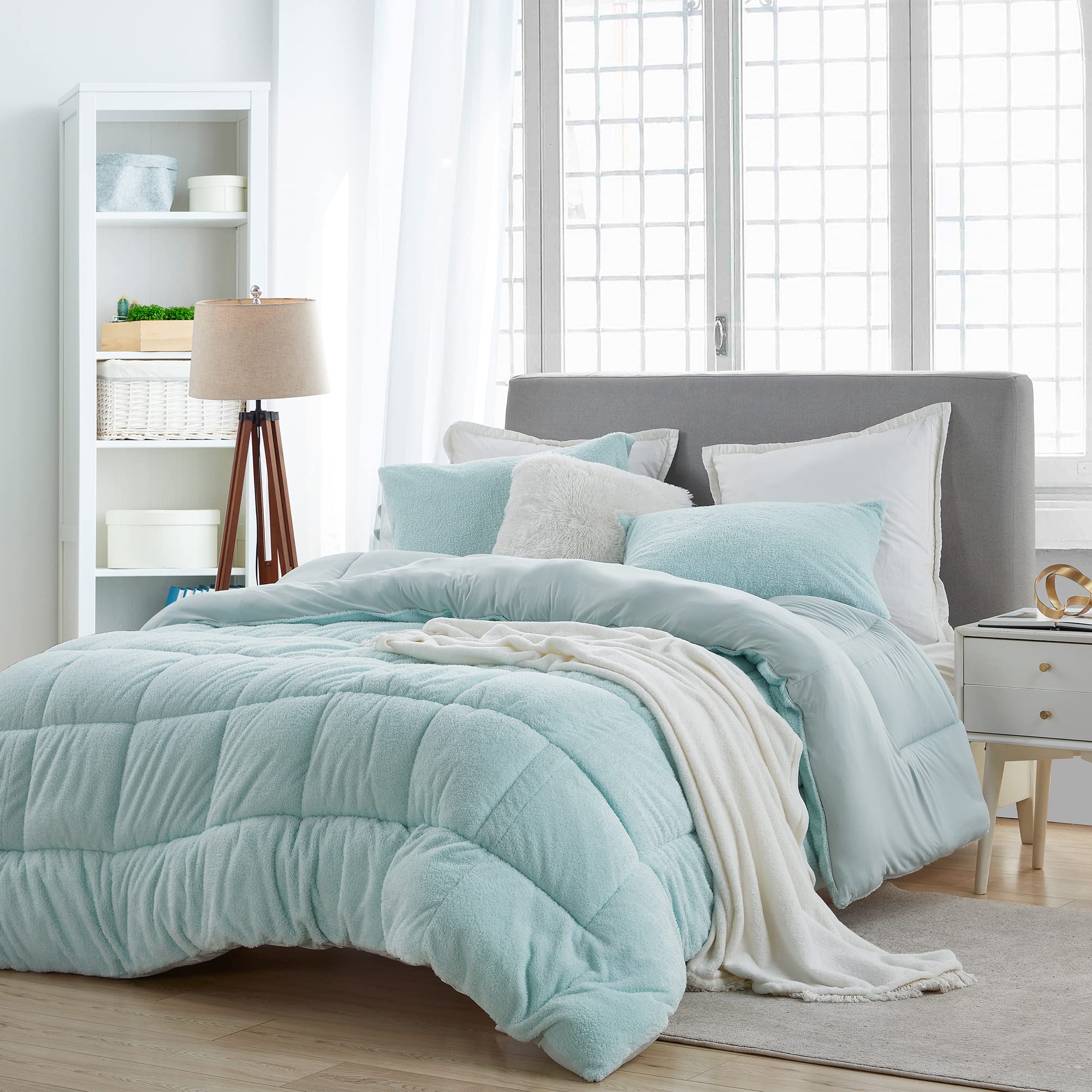 Oh Sweetie Bare - Coma Inducer® Full Size Comforter Set - Ultra Soft Chalk Blue Bedding for Deep Sleep | Perfect for Master Bedroom, Guest Room & Dorm Decor