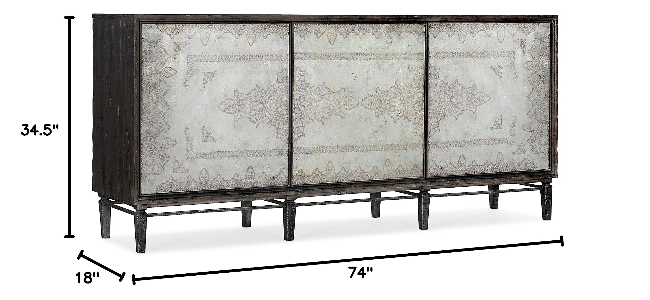 Hooker Furniture Melange Rosella Console Table - Modern Living Room Entryway Sofa Table for Hallway, Foyer & Home Decor
