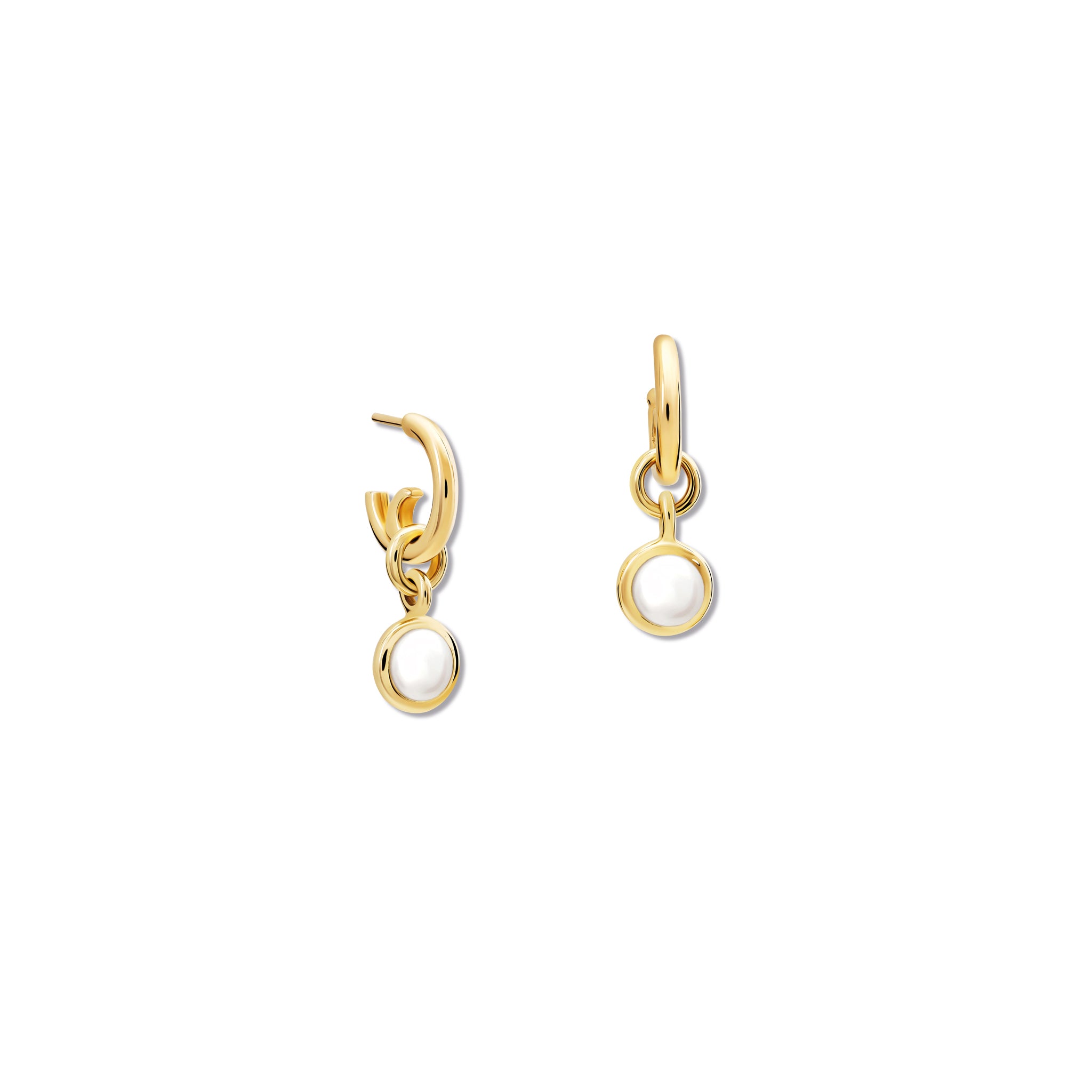 Talya Yellow Gold Pearl Drop Earrings for Women – Elegant Dangle Jewelry for Parties, Weddings & Special Occasions