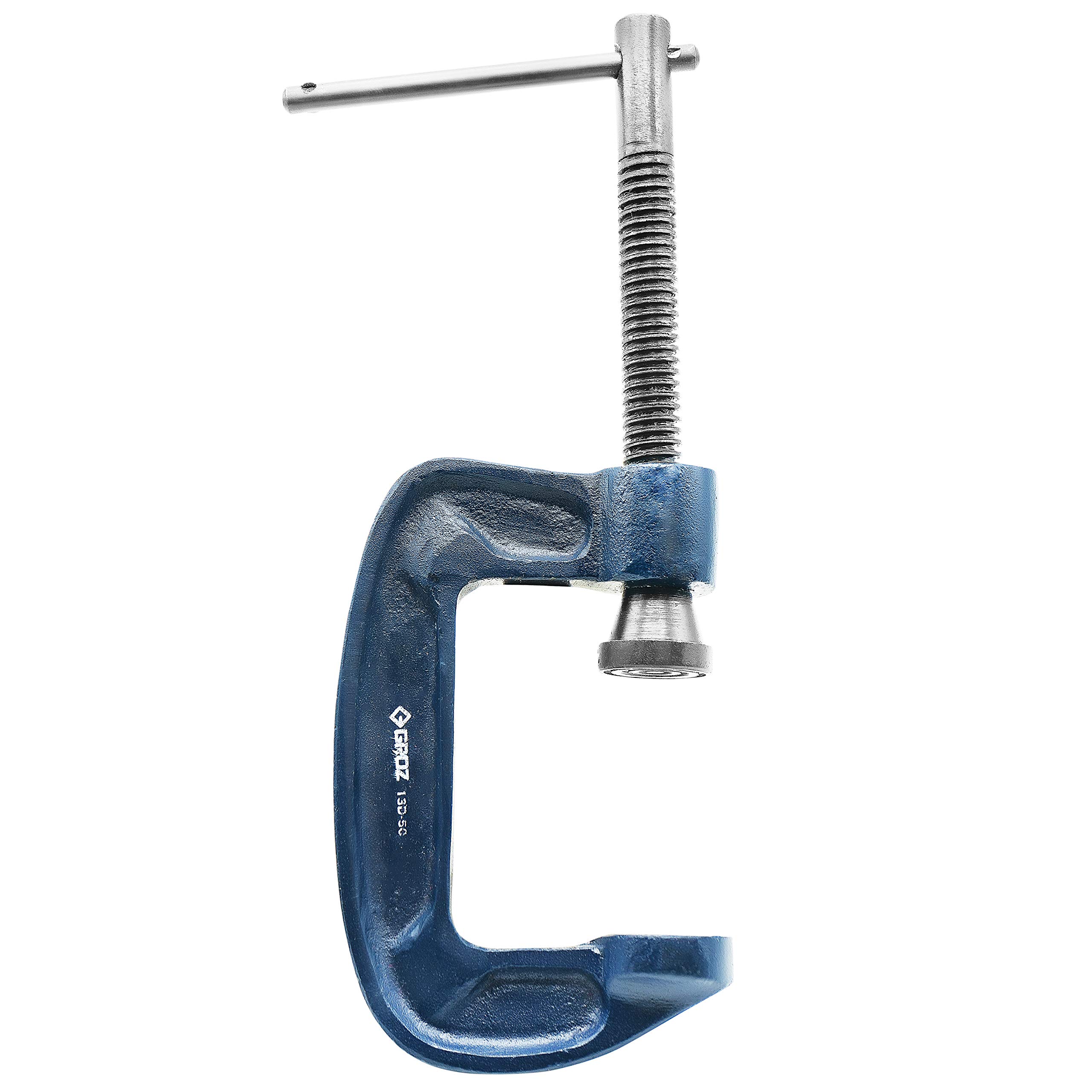 Groz 35807 2 Inch Heavy Duty Ductile Iron C-Clamp - Perfect for Woodworking, Metalworking, and DIY Projects