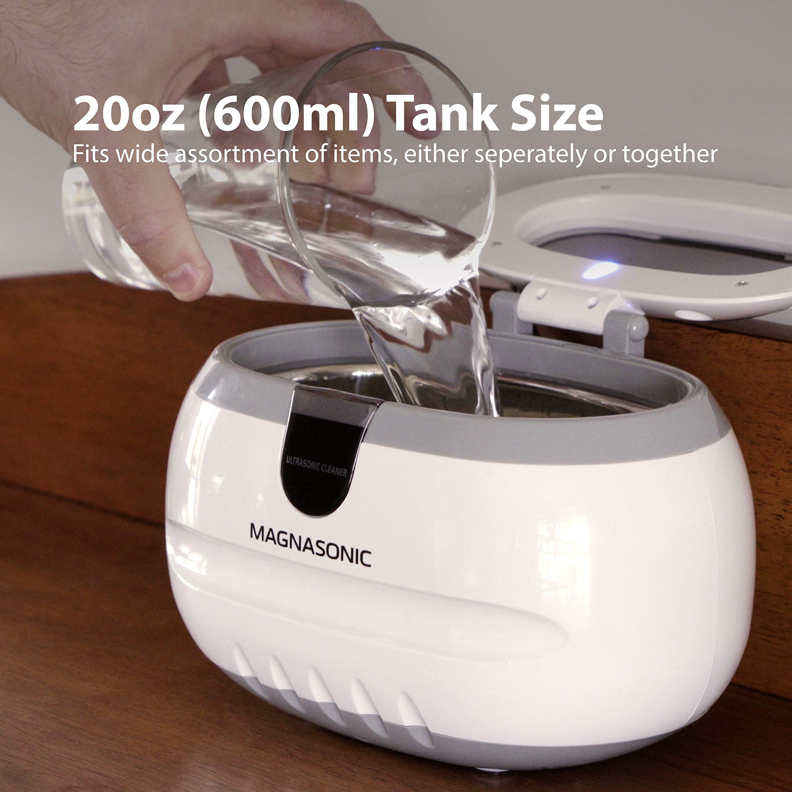 Magnasonic CD2800 Professional Ultrasonic Jewelry Cleaner Machine - Clean Eyeglasses, Watches, Rings, Necklaces, Coins & More | Perfect for Jewelry, Eyewear, Watches & Small Items at Home or Jewelry Stores