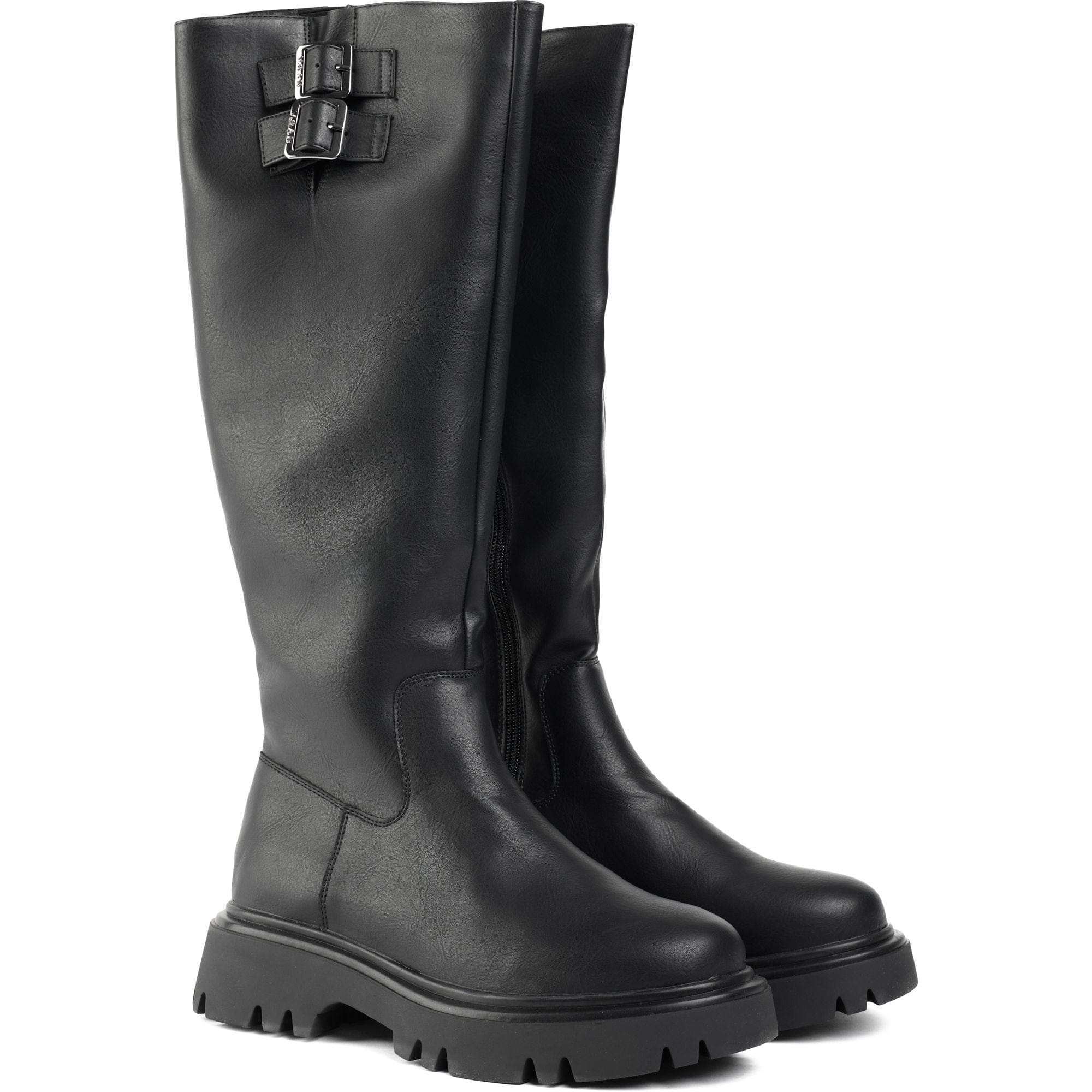 Bram Women's Vegan Leather Knee High Boots - Black | Stylish & Comfortable Winter Boots for Women | Perfect for Office, Party & Casual Outfits
