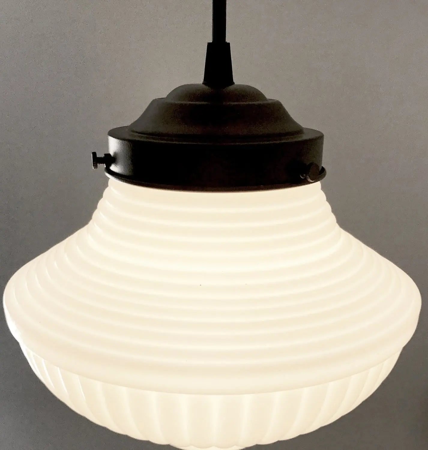 Vintage Style Schoolhouse Pendant Light - Classic Industrial Ceiling Fixture for Kitchen, Dining Room, Bedroom & Office Lighting