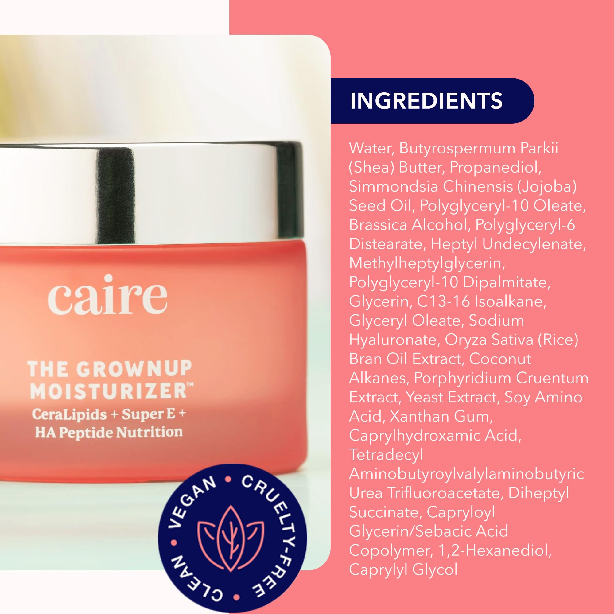 Caire 'Own Your Age' Bioavailable Hyaluronic Acid Collagen Peptide Serum & Pro-Aging Moisturizer Bundle | Anti-Wrinkle Treatment for Face, Eyes & Neck | 30ml + 15ml | Hydrating Skincare Set for Mature Skin | Perfect for Night Routine & Daily Anti-Aging Care