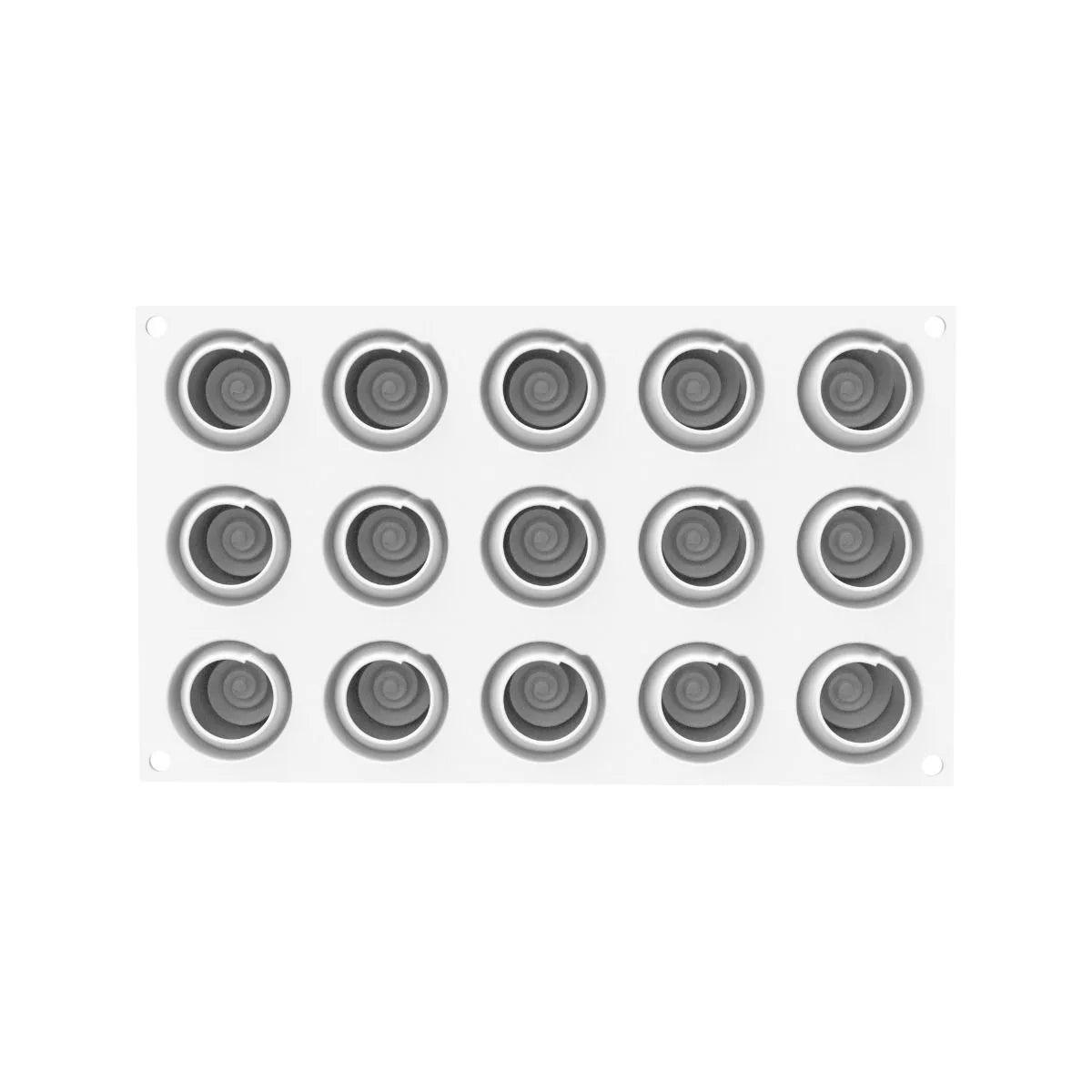 Silikomart Givre 30-Cavity Silicone Mold - 15 Unique Designs for Baking, Chocolate & Candy Making - Perfect for Christmas, Wedding & Party Desserts