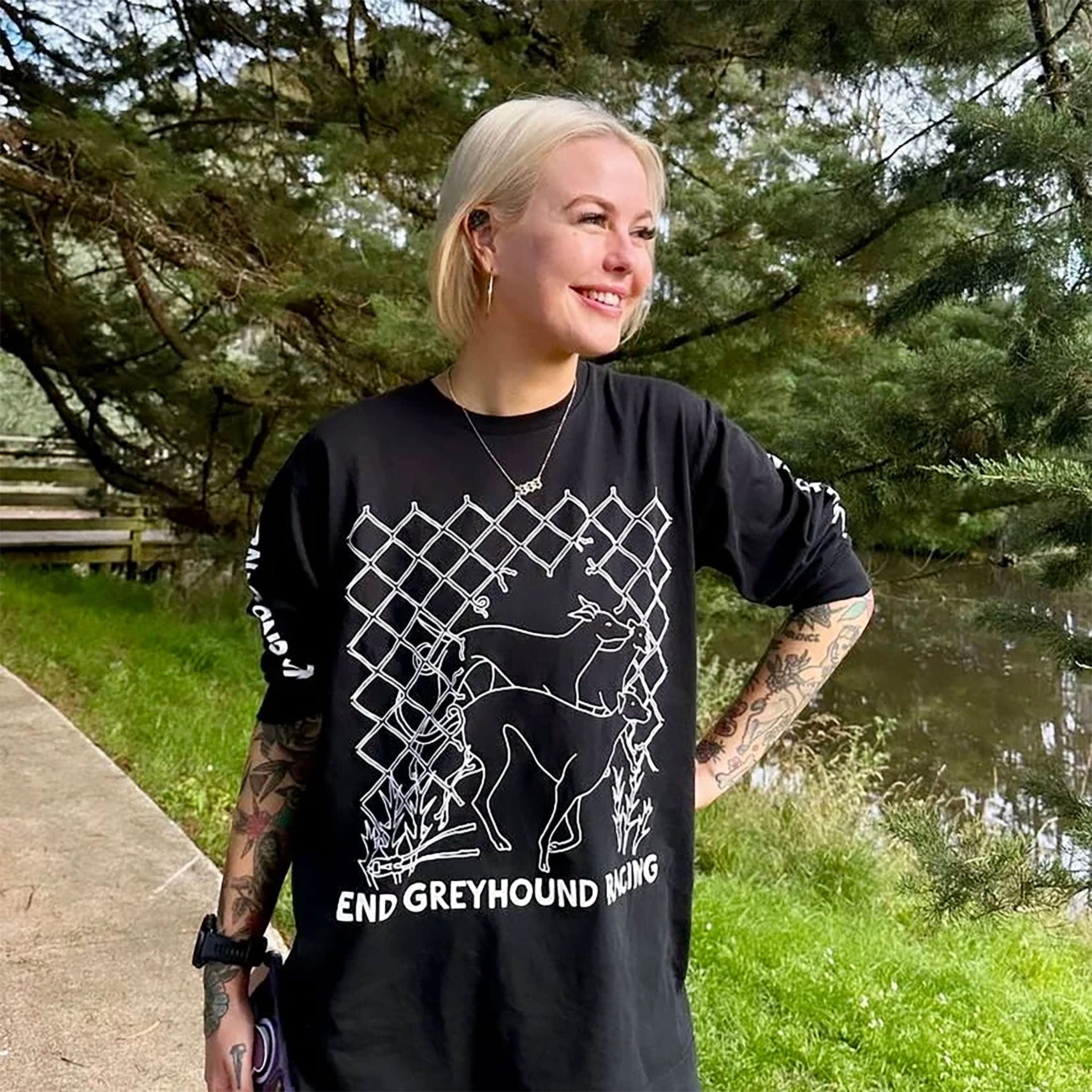 Greyt Greys End Greyhound Racing Long Sleeve Shirt - Comfortable & Stylish Dog Lover Apparel for Casual Wear & Outdoor Activities