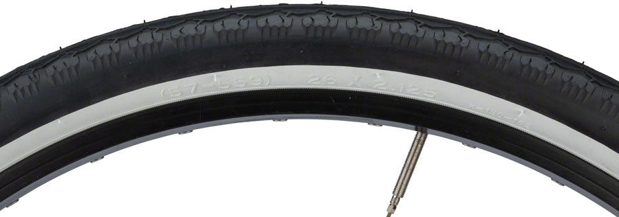 2 Pack Kenda Cruiser K130 Bike Tires 26 x 2.125 Inch Clincher Wire Bead Black/White 22 TPI - Perfect for Beach Cruisers, Commuter Bikes & Urban Cycling (Model 5443007)