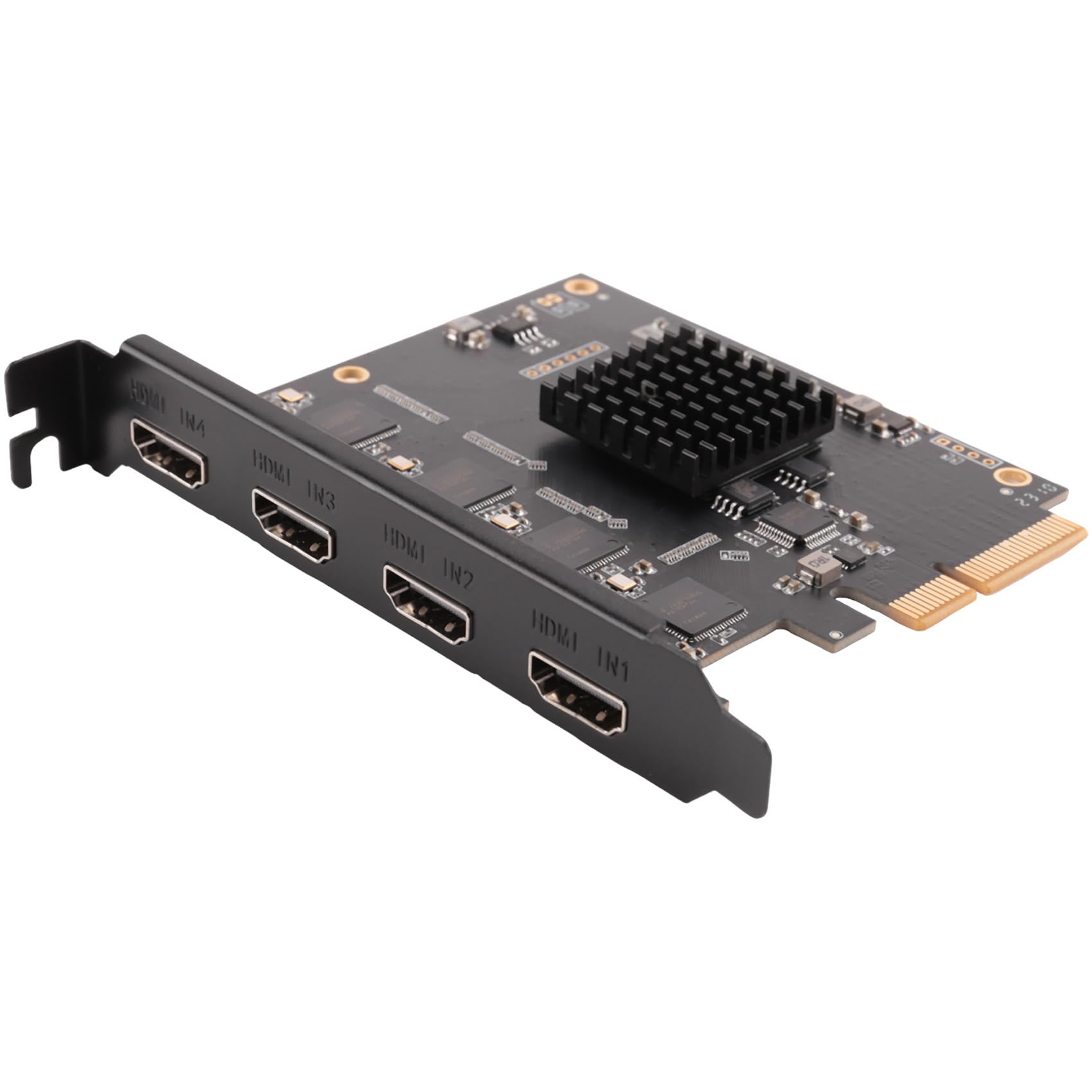 4 Channel PCI-E Video Capture Card 1080P 60FPS - OBS Wirecast Live Streaming Adapter for Gaming, Recording & Broadcast (Compatible with Windows/Mac) - Replacement Parts & Accessories