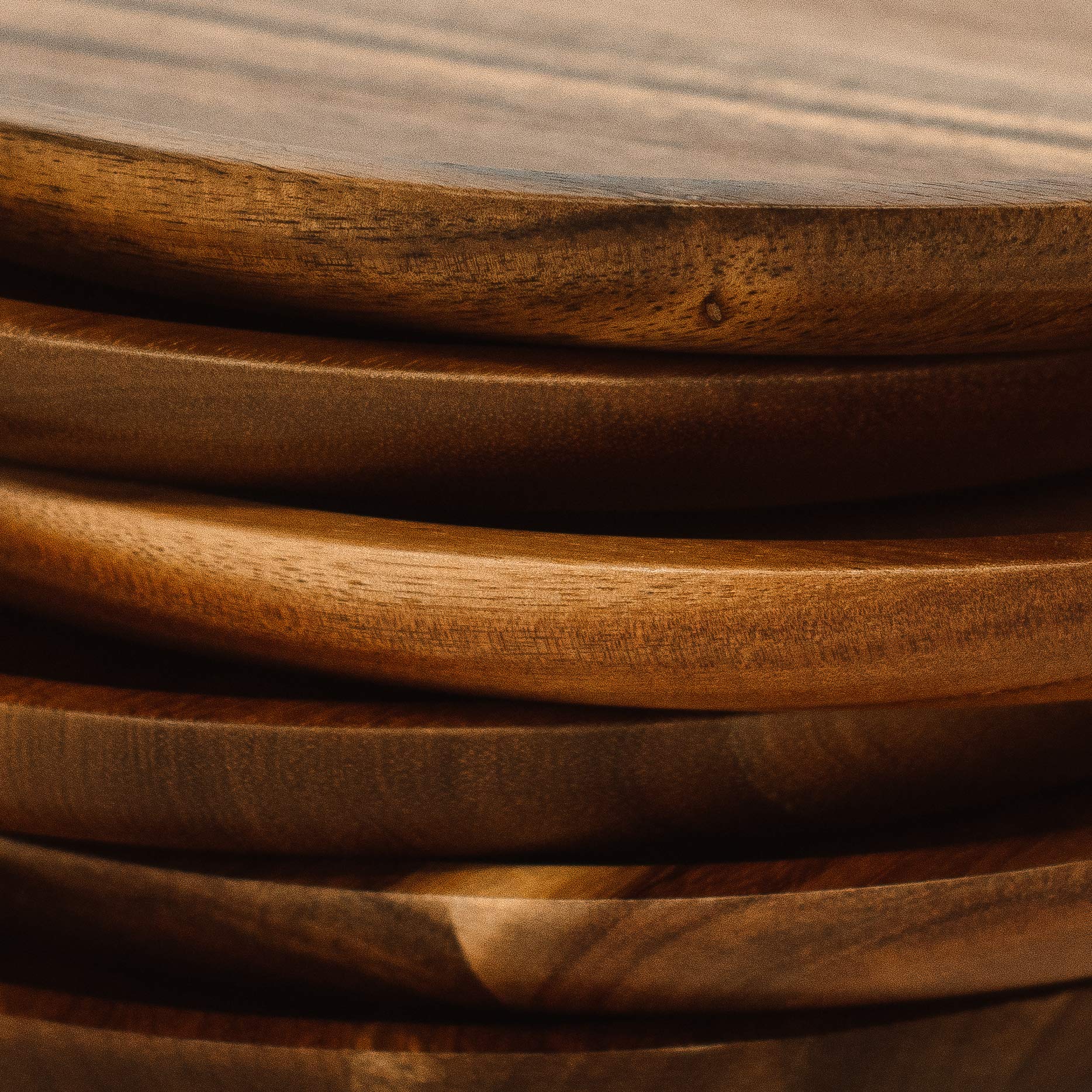 Premium GN Wooden Acacia Dinner Plates Set - 11 Inch Round Natural Wood Charger Plates for Dining, Easy to Clean & Eco-Friendly - Perfect for Wedding, Party, Restaurant & Home Decor Use
