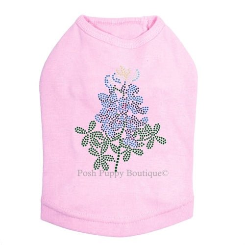 Light Pink Bluebonnet Rhinestone Tank Top for Women - Elegant Bling Party Wear for Night Out & Special Events