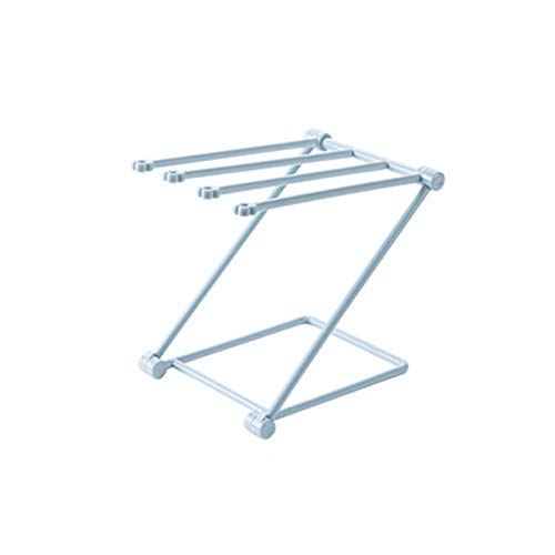 Tikkii Collapsible Dishcloth Drying Rack - Foldable Kitchen Towel Storage Stand for Sponges & Cleaning Rags (Blue) | Space-Saving Organizer for Sink, Countertop & Small Kitchens