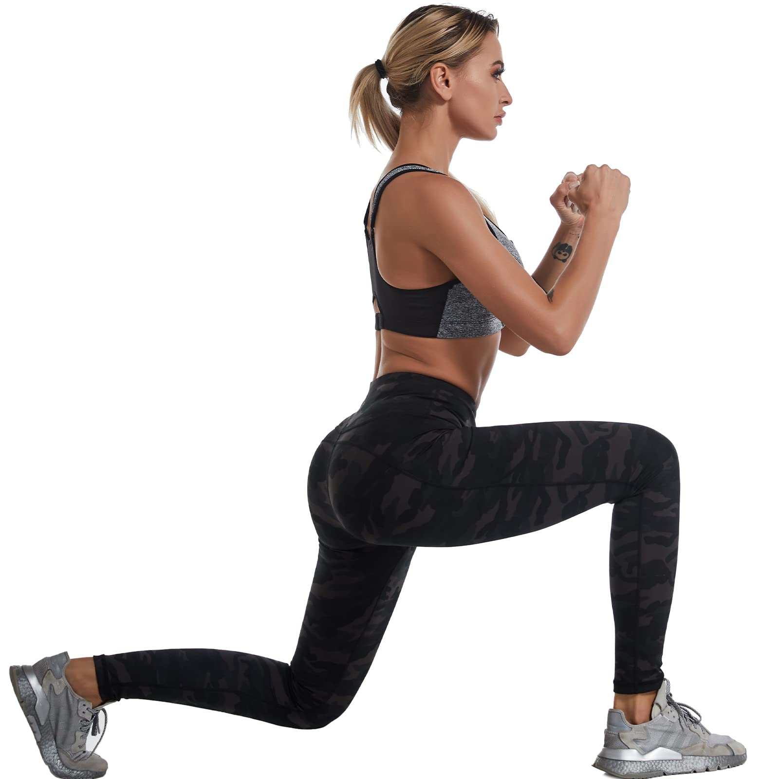 ANUFER Women's 2 Pack High Impact Sports Bra - Zip Front Wirefree Workout Top with Removable Pads - Racerback Yoga Sports Bra for Running, Gym & High Intensity Training
