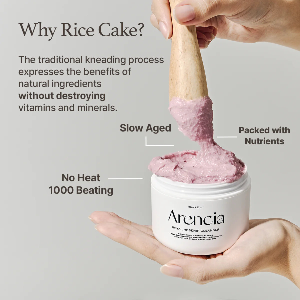 Arencia Fresh Royal Rosehip Cleanser 120g - Gentle Face Wash for Brightening & Hydrating Skin | Perfect for Daily Skincare Routine & Sensitive Skin Care