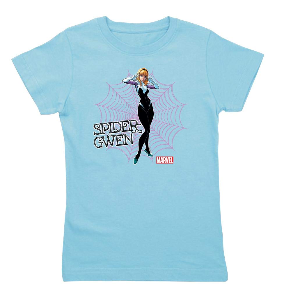 Spider Gwen Unmasked Graphic Tee for Girls - Slim Fit Cotton T-Shirt - Casual Wear, Cosplay & Superhero Fan Gift