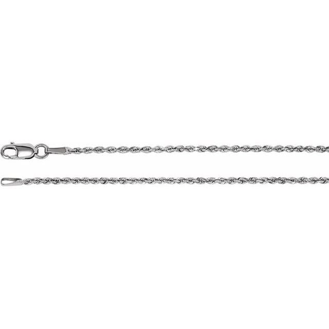 925 Sterling Silver Diamond Cut French Rope Chain Necklace - 1.3mm Thin Lightweight Cable Chain for Women & Men - 16, 18, 20, 24 Inch Lengths - Perfect for Layering, Gifts & Everyday Wear