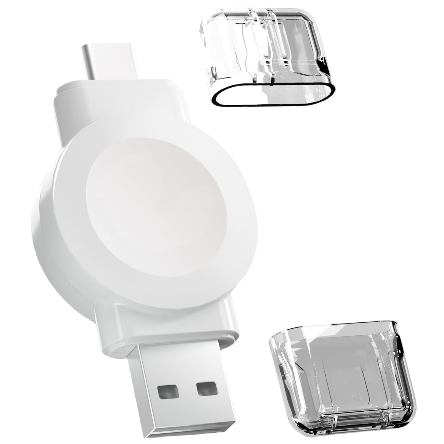 ODREAM 2-in-1 Magnetic Wireless Charger for Apple Watch Ultra/Series 8/7/SE/6/5/4/3/2/1 - Portable USB & Type-C Fast Charging Station - Perfect for Travel, Office & Nightstand Charging