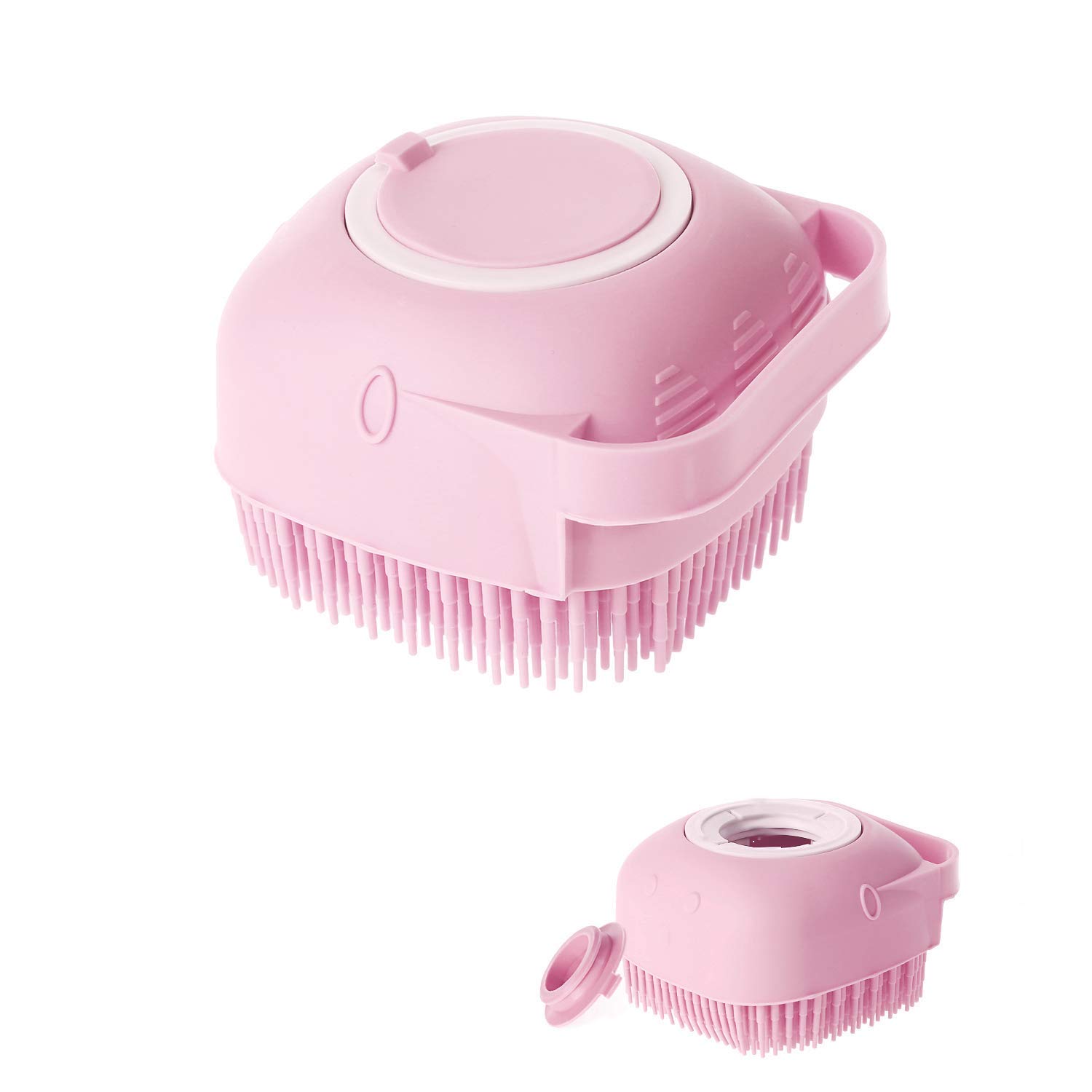 Incrizma Soft Silicone Bath Body Brush with Soap Dispenser - Reusable Exfoliating Body Scrubber for Gentle Skin Massage & Exfoliation (80ml, Random Color) - Perfect for Shower, Spa & Relaxation at Home