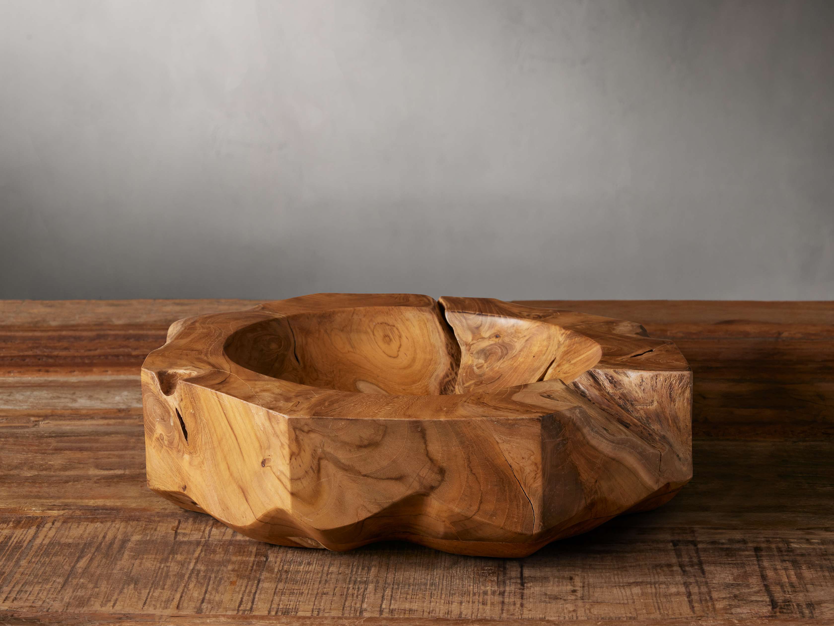 Premium Etta Octagon Teak Wood Bowl - Handcrafted Natural Teak Serving Bowl for Salads, Fruits & Snacks - Perfect for Dining, Entertaining & Kitchen Decor