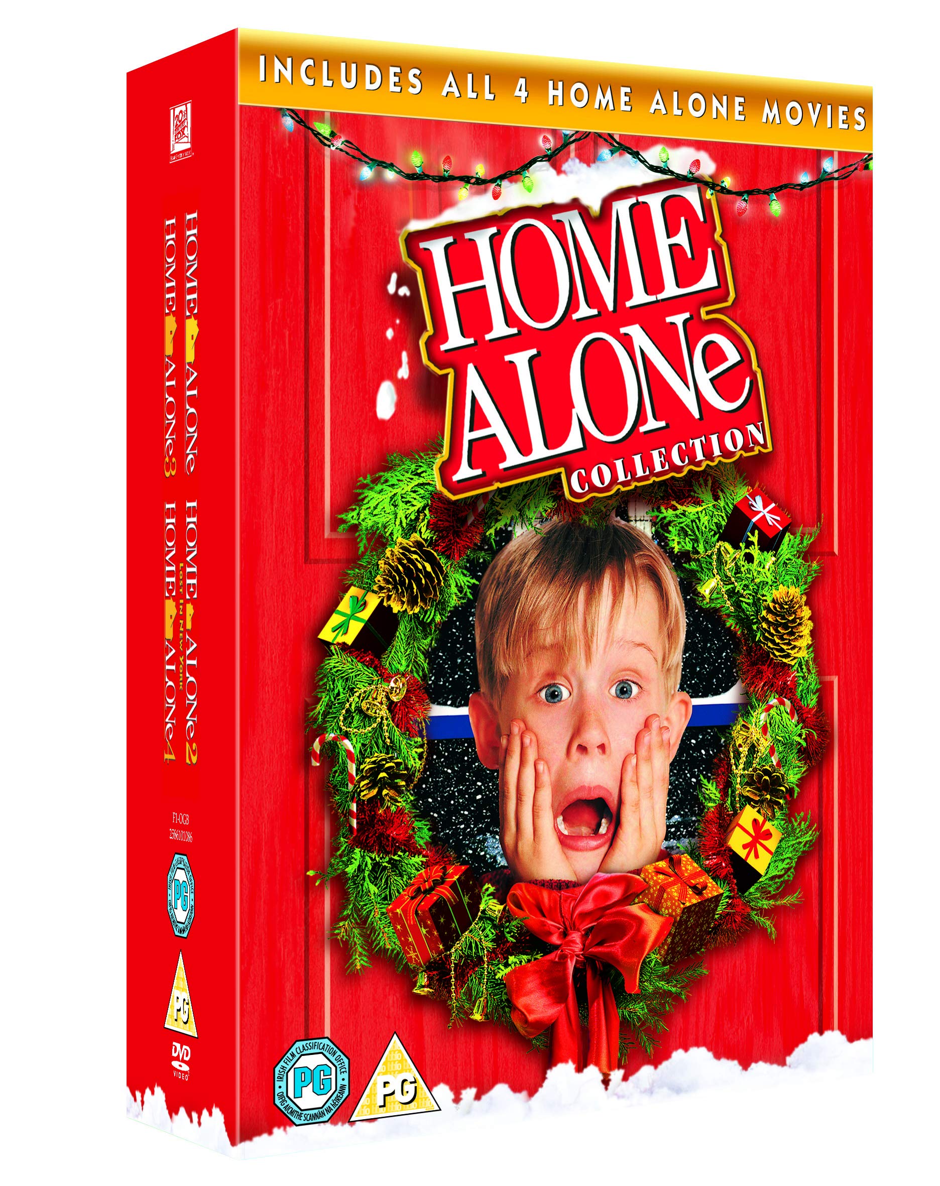 Home Alone 1-4 Movie Collection DVD Set - Family Comedy Films for Kids & Adults - Perfect for Holiday Movie Nights, Christmas Gifts & Family Entertainment