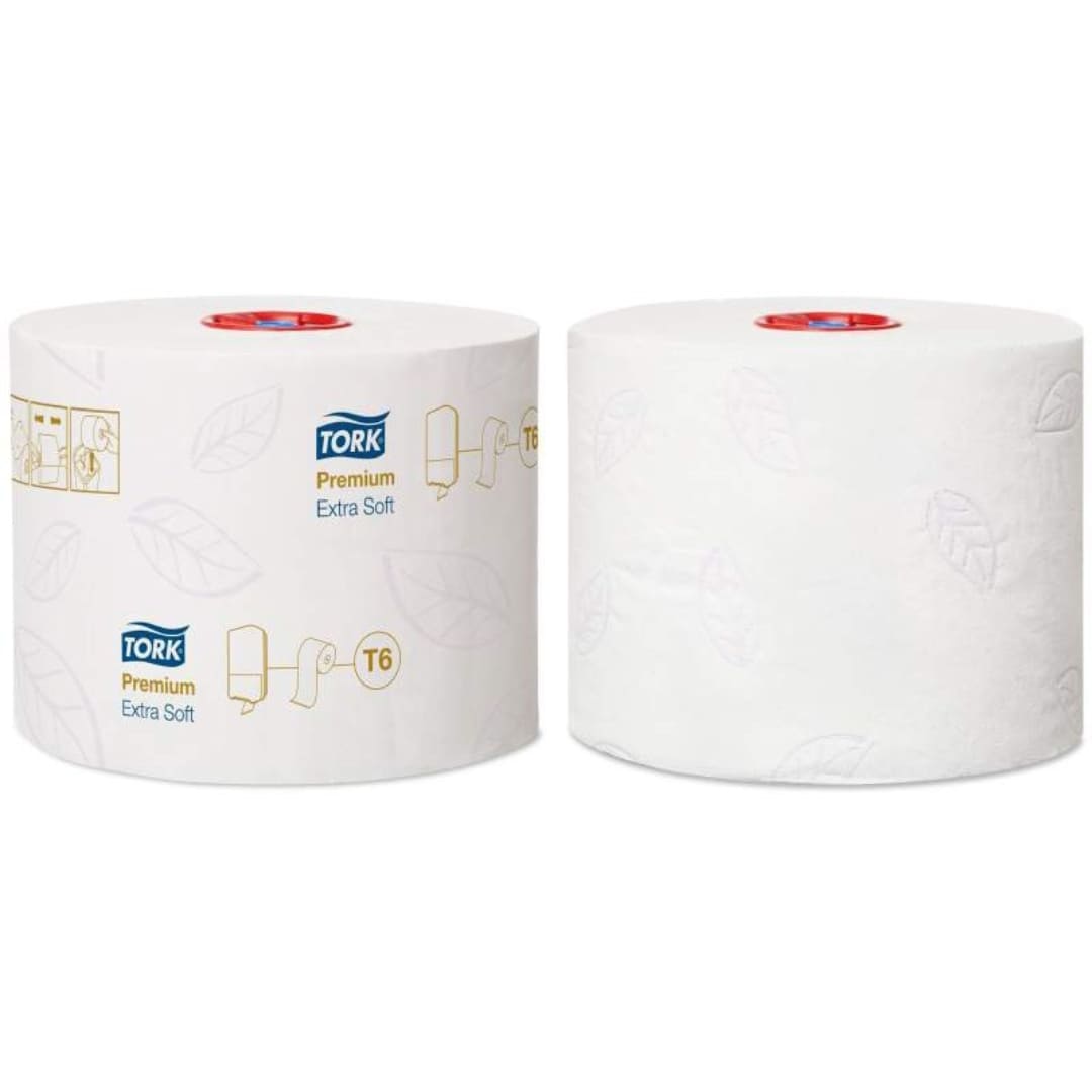 Tork T6 Compact Roll Extra Soft 3-Ply White Toilet Paper - 70 Meters per Roll (27 Rolls per Carton) - Ideal for Home, Office & Commercial Use