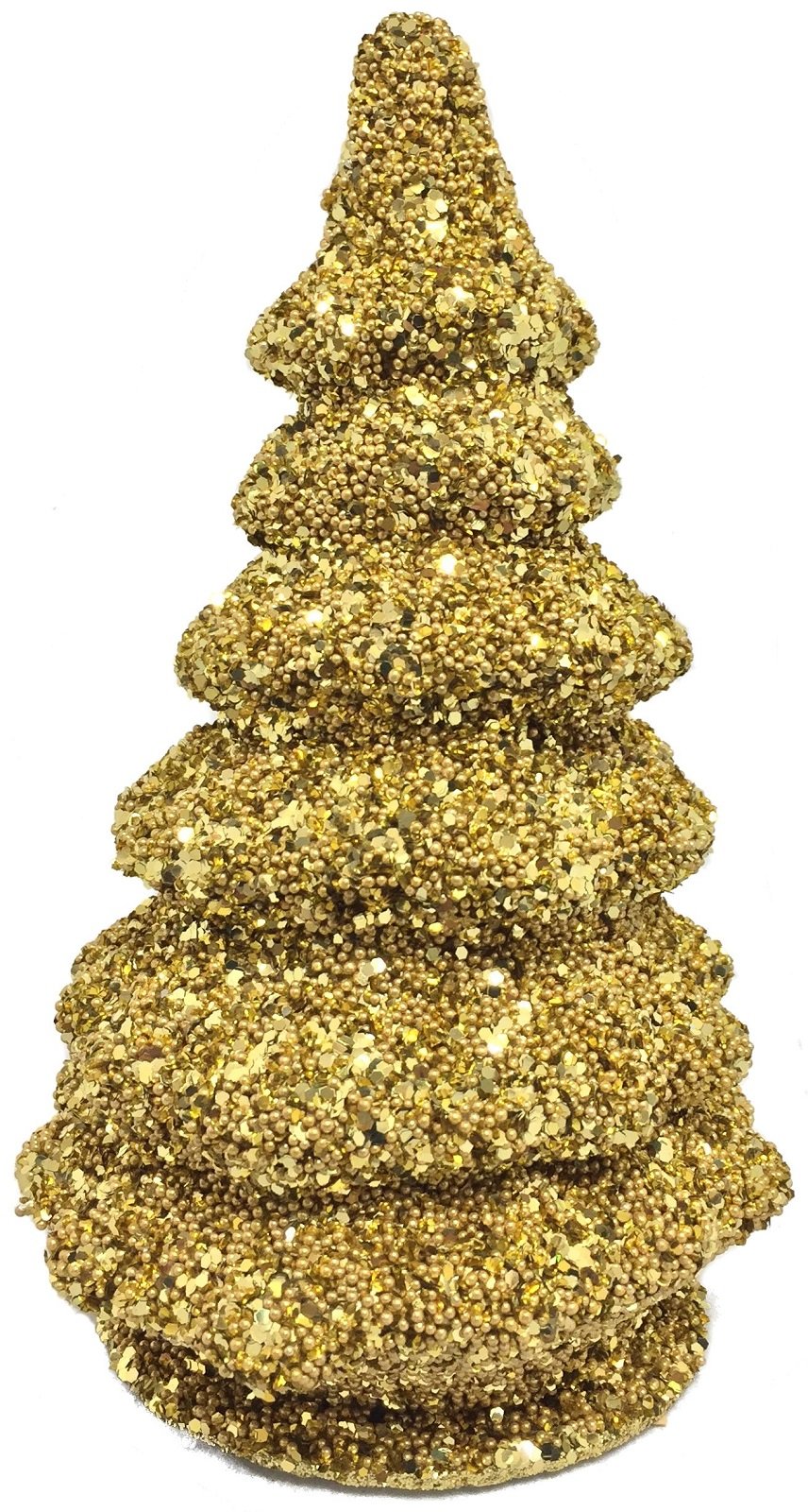 Vintage Ino Schaller Medium Gold Tree German Christmas Paper Mache Candy Container - Holiday Decor & Festive Treat Holder for Xmas Parties