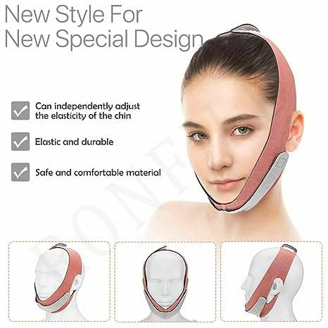 RONFILD Women's Inflatable V-Shape Face Lifting Belt - Facial Slimming Strap for Cheek & Chin Contouring | Anti-Wrinkle Face Mask | Perfect for Home Spa, Beauty Routine & Self-Care Sessions (Pack of 1)