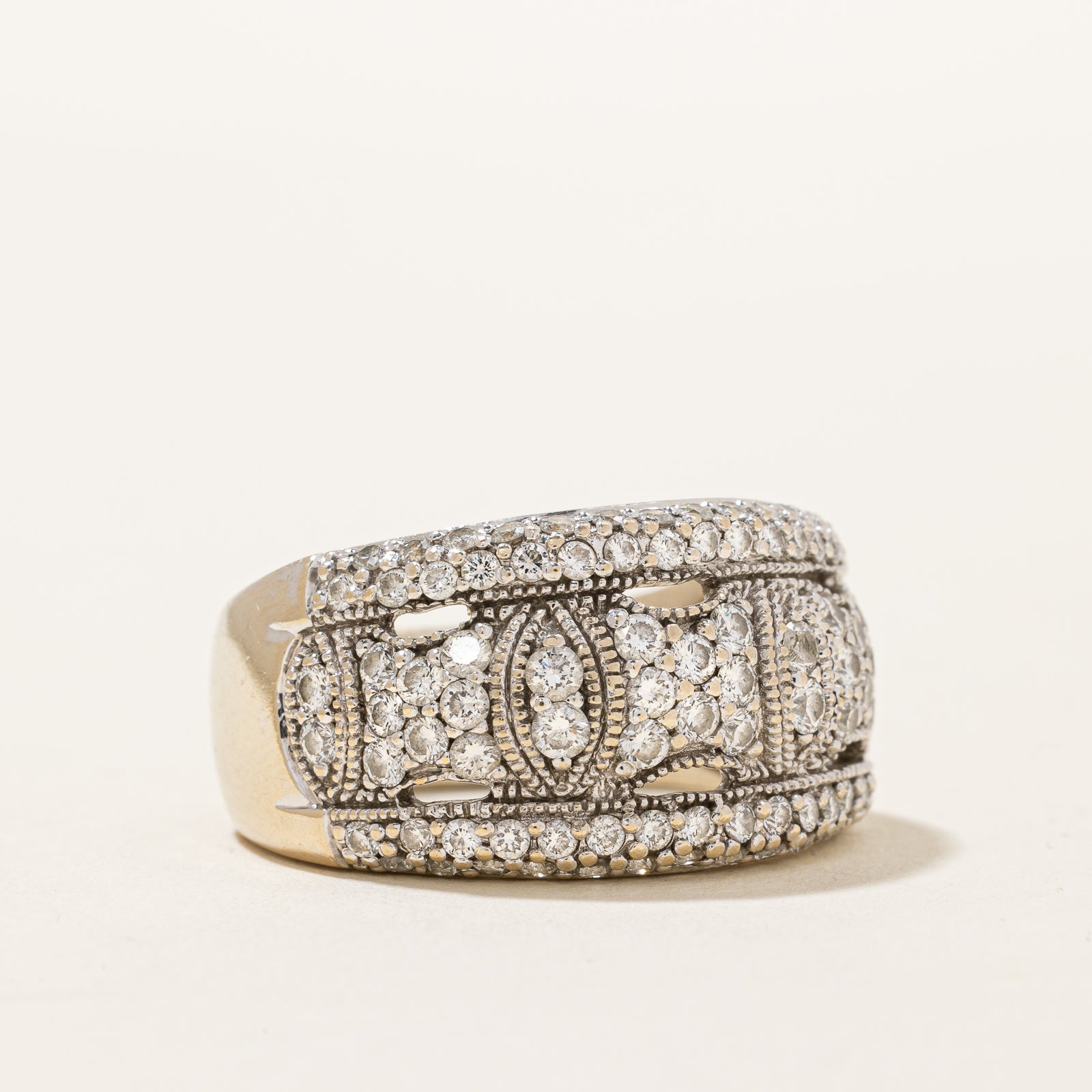 1.28ctw Diamond Cocktail Ring for Women - Size 10.25 | Elegant Party Jewelry for Evening Events, Weddings & Special Occasions