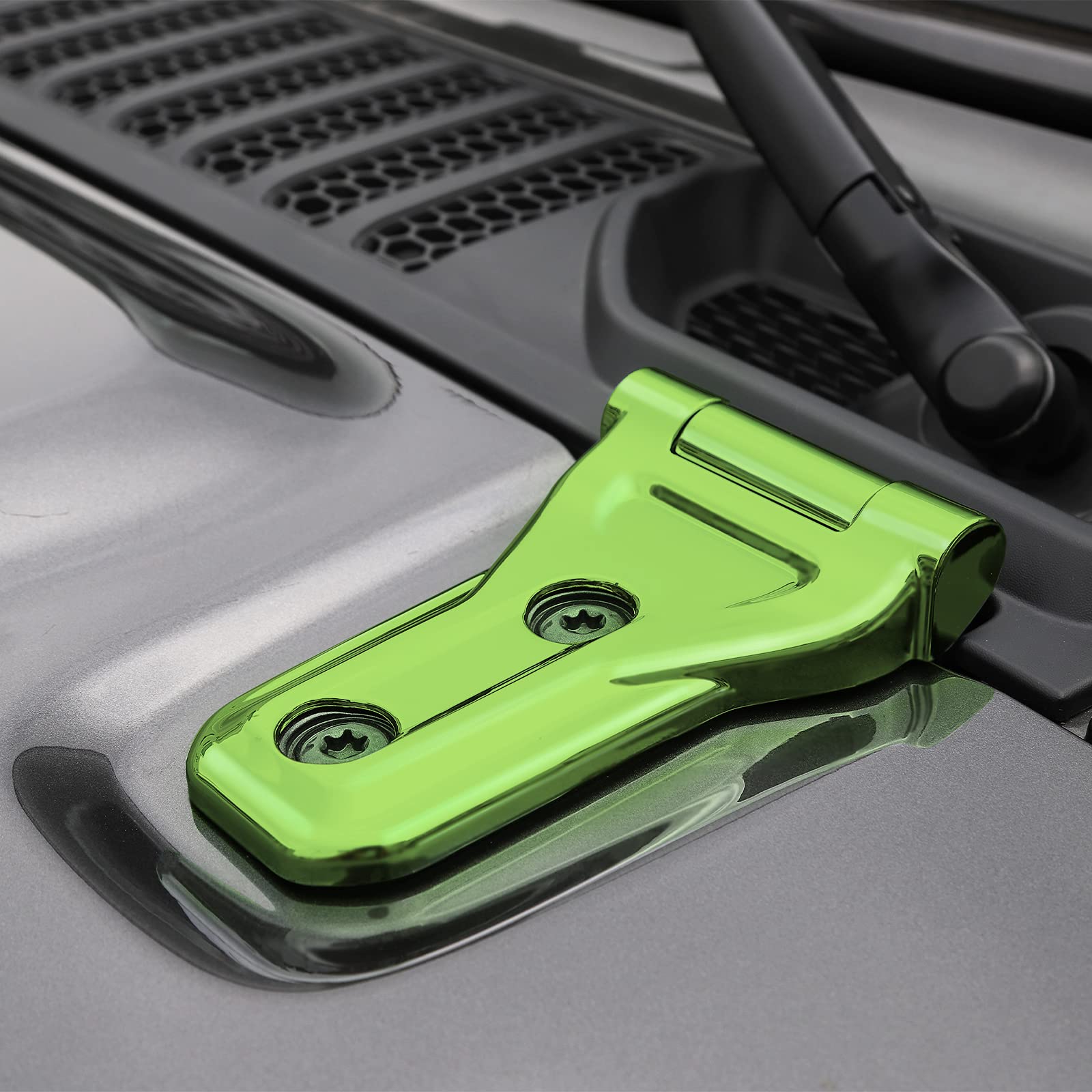 RT-TCZ Hood Hinge Cover Exterior Decoration Kits Accessories for 2018-2023 Jeep Wrangler JL JLU & Gladiator JT (Light Green) - Upgrade Your Jeep's Style for Off-Road Adventures & Daily Driving