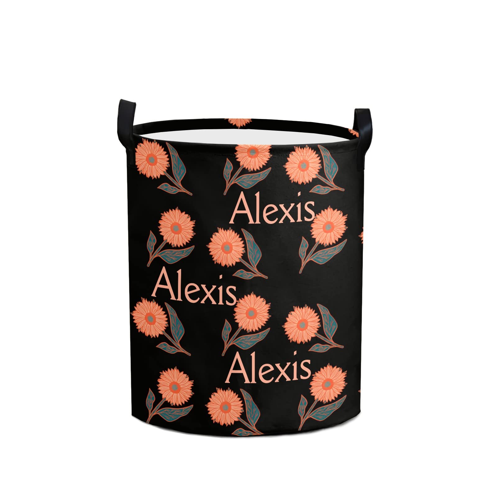 Personalized Sunflower Laundry Hamper - Custom Name Storage Basket with Handle for Bathroom, Living Room & Bedroom | Perfect for Home Organization & Gift Giving