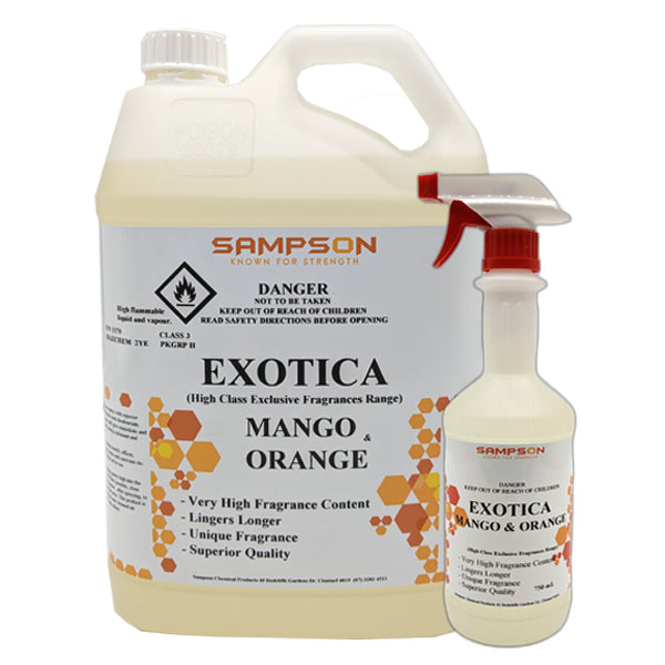 Exotica Mango and Orange Air Freshener - Strong Long Lasting Scent for Home, Car & Office | Natural Fruit Aroma for Fresh Indoor Spaces