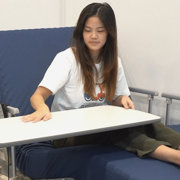Premium Overbed Table by Paramount Bed Japan - Adjustable Height Hospital Bed Tray for Eating, Working & Reading - Ideal for Patients, Elderly & Home Care Use