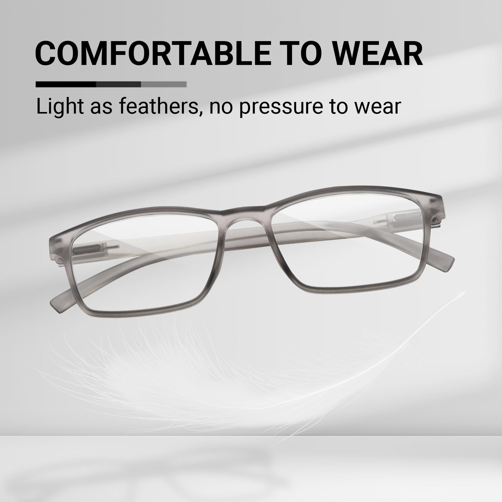 TERAISE 4-Pack Lightweight Reading Glasses with Blue Light Blocking - for Work & Screen Use