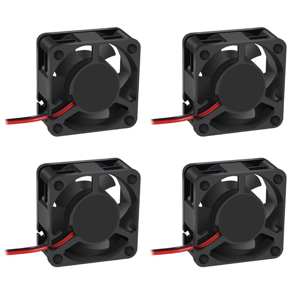 4PCS 40x20mm Brushless DC 12V Cooling Fan - 4020 3D Printer Fan 40x40x20mm for Hotend Extruder, Inverter & Storage Equipment (Routers, Switches) - Perfect for 3D Printing, Electronics Cooling & Server Rack Ventilation
