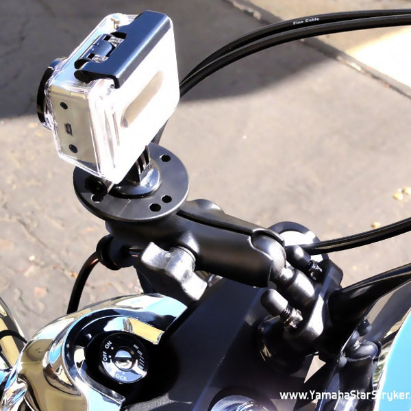 RAM B-149Z C1U Handlebar Rail Mount for Motorcycle & Bike Cameras - Secure & Adjustable Action Camera Mount for GoPro, DJI, Smartphones - Perfect for Adventure, Commuting & Vlogging