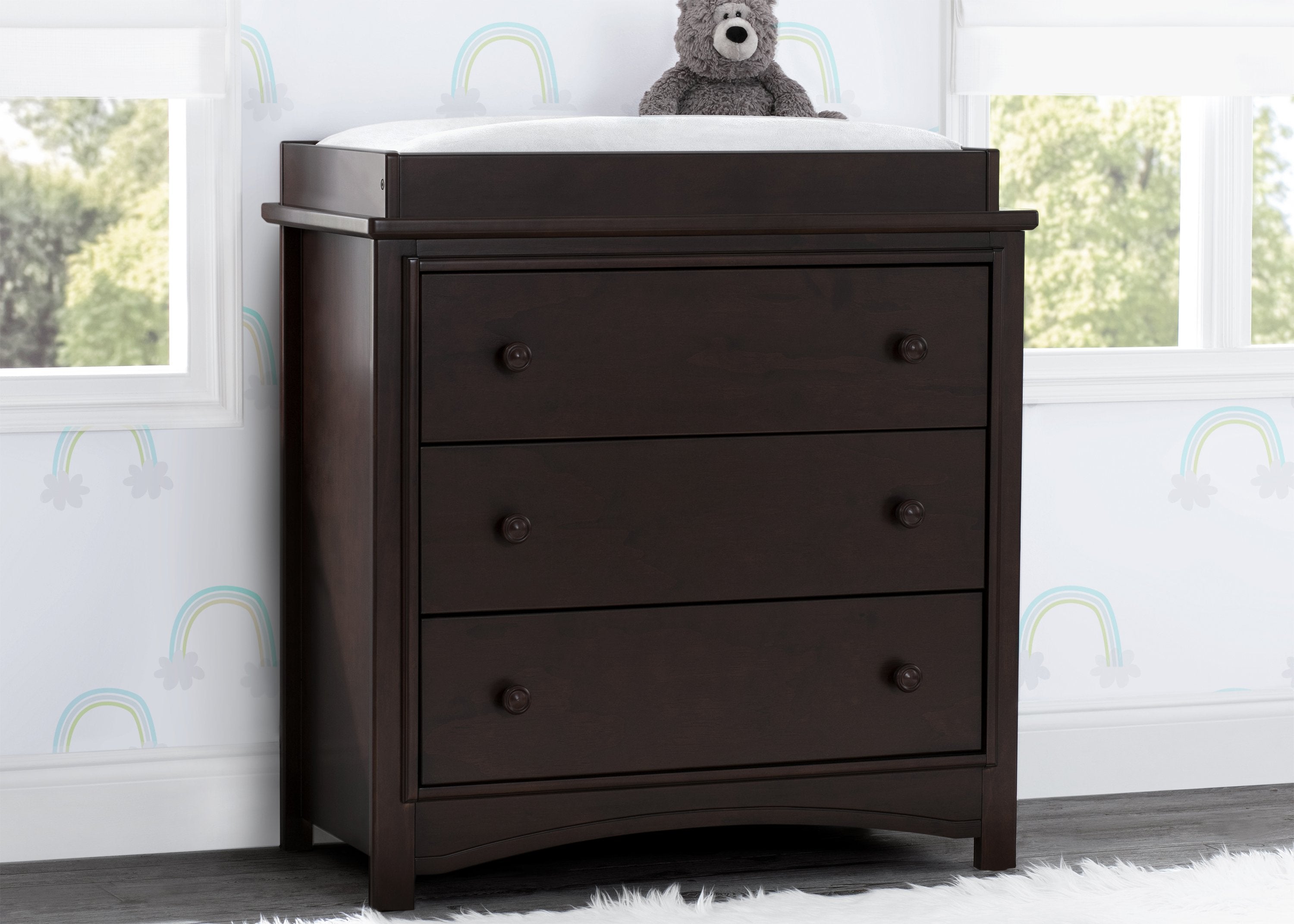 Perry 3-Drawer Baby Dresser with Changing Top - Nursery Storage & Diaper Changing Station for Newborns & Toddlers