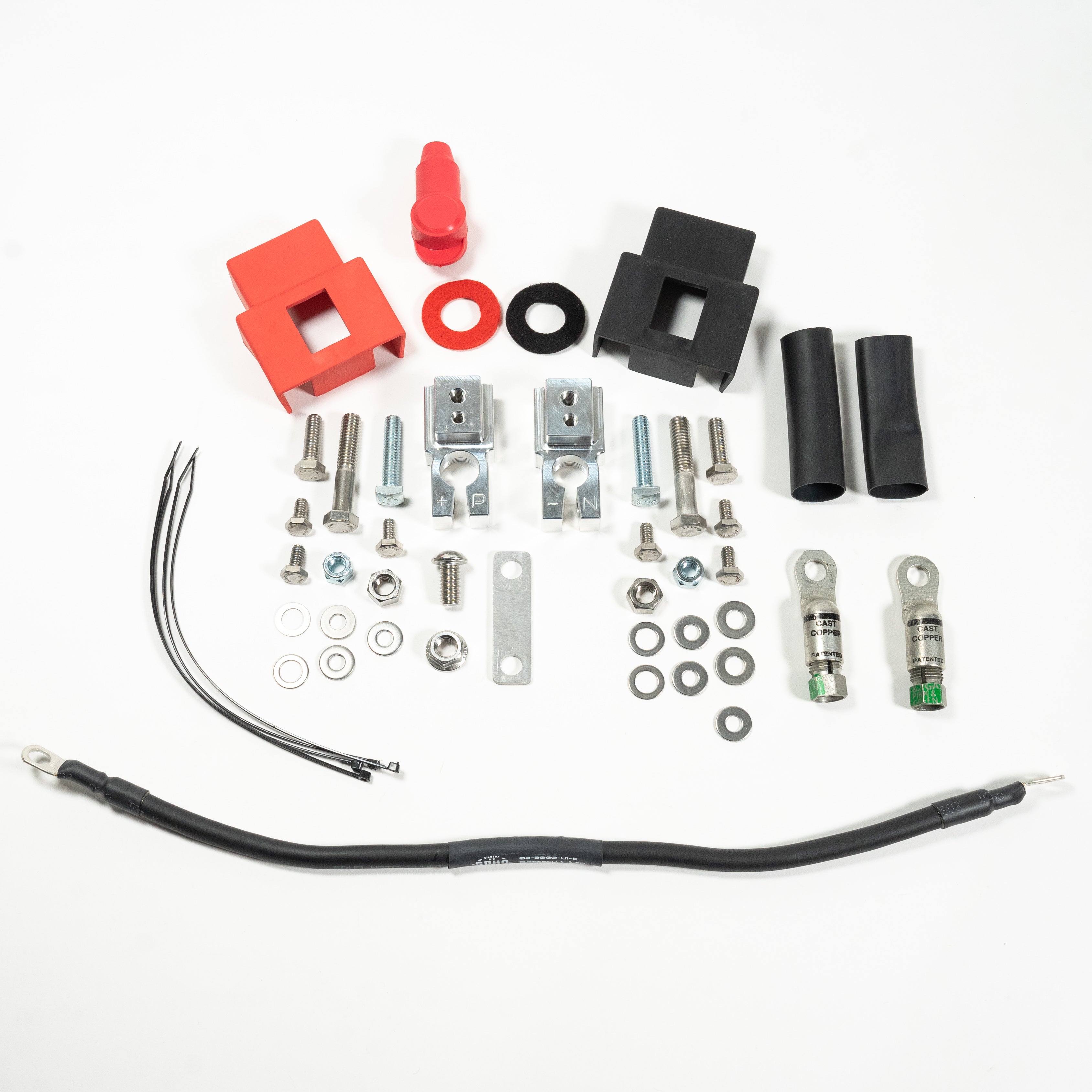 2022 Ford F250 F350 Super Duty SDHQ Billet Single Battery Terminal Kit - Heavy Duty Truck Battery Upgrade for Off-Road & Towing