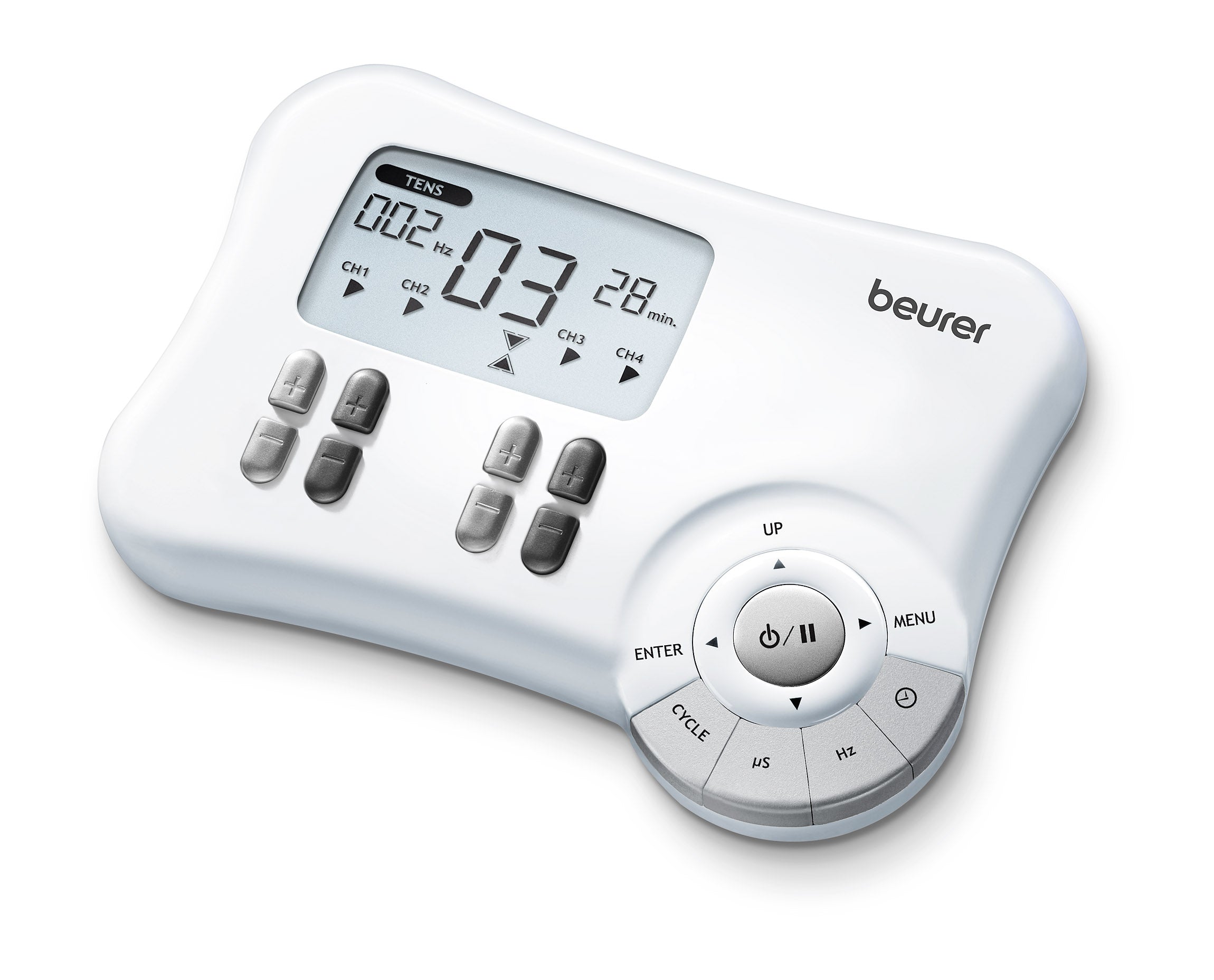 Beurer EM 80 3-in-1 Electro Muscle Stimulator for Pain Relief & Muscle Toning - Portable EMS Device for Home Use, Physical Therapy & Fitness Recovery