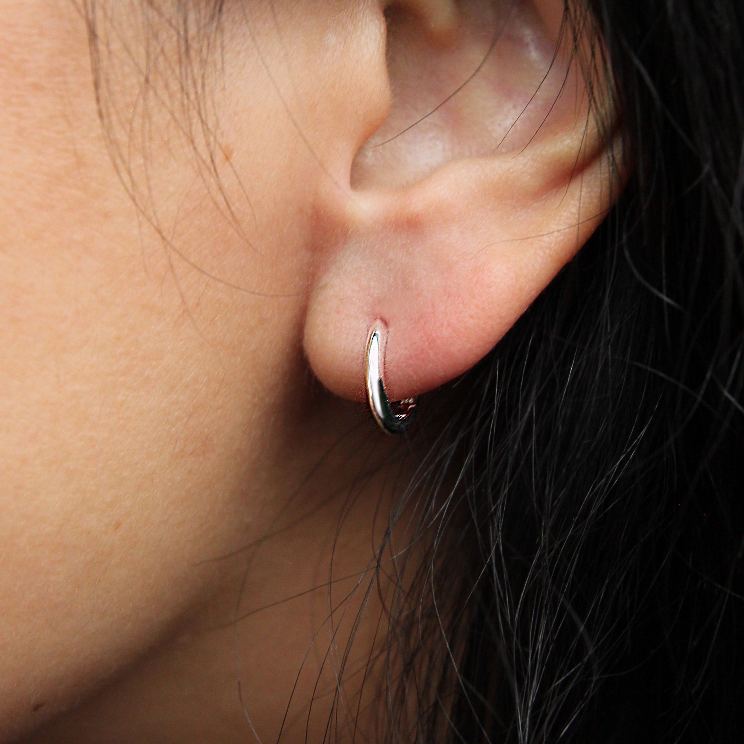 Perfect Small Everyday Hoop Earrings in Silver - Minimalist & Dainty Jewelry for Daily Wear, Work, and Casual Outfits