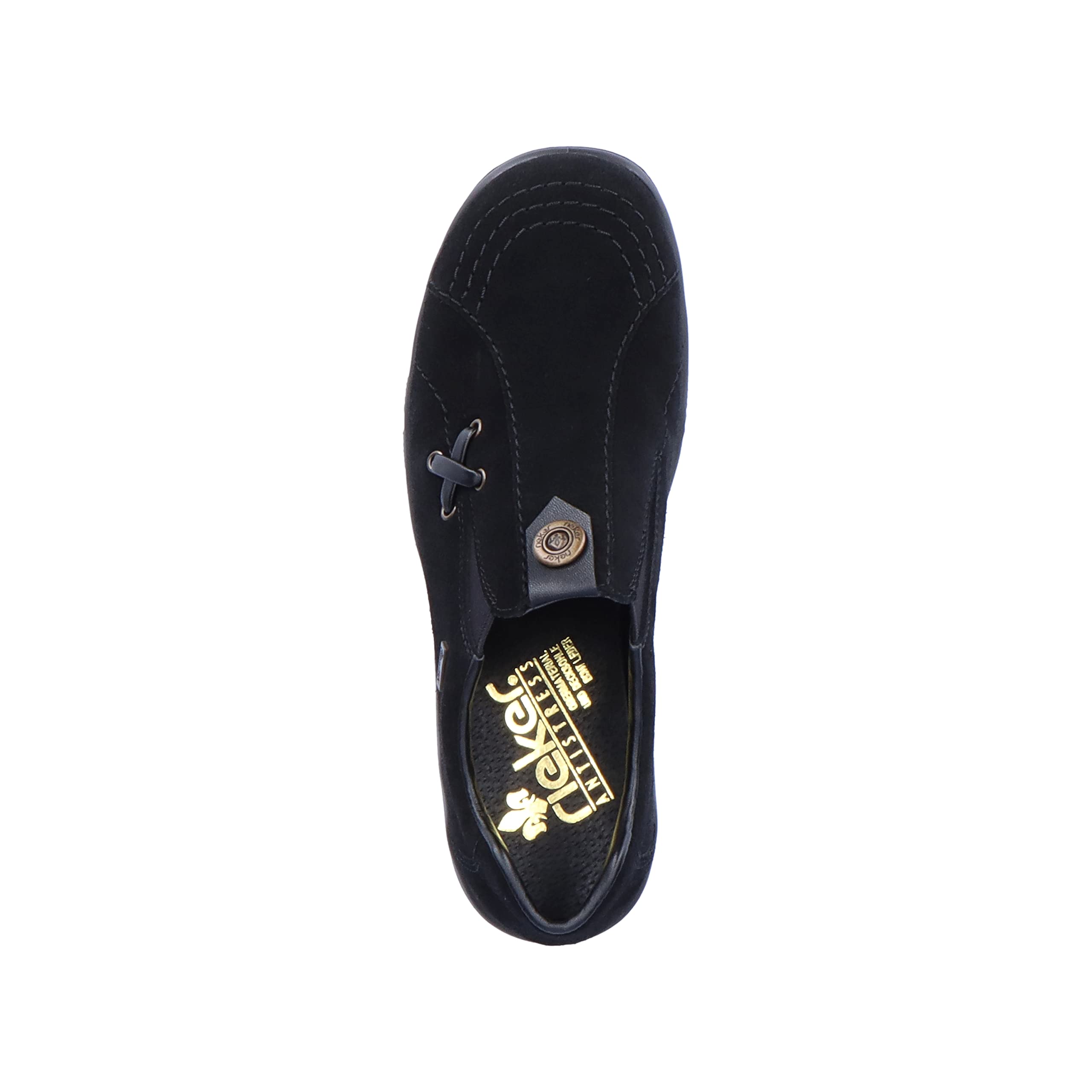 Rieker Emilia Women's Casual Suede Slip-On Loafers - Comfortable & Stylish Shoes for Everyday Wear, Office, and Travel