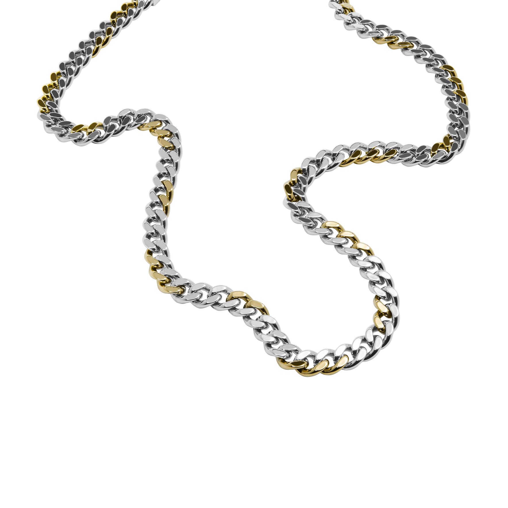 Men's Diesel Stainless Steel Chain Necklace - Heavy Duty Punk Rock Jewelry for Everyday Wear & Gifts