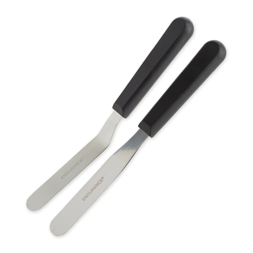Professional Icing Spatula Set - 3 Piece Stainless Steel Cake Decorating Tools for Baking, Frosting & Smoothing - Perfect for Wedding Cakes, Cupcakes & Dessert Making