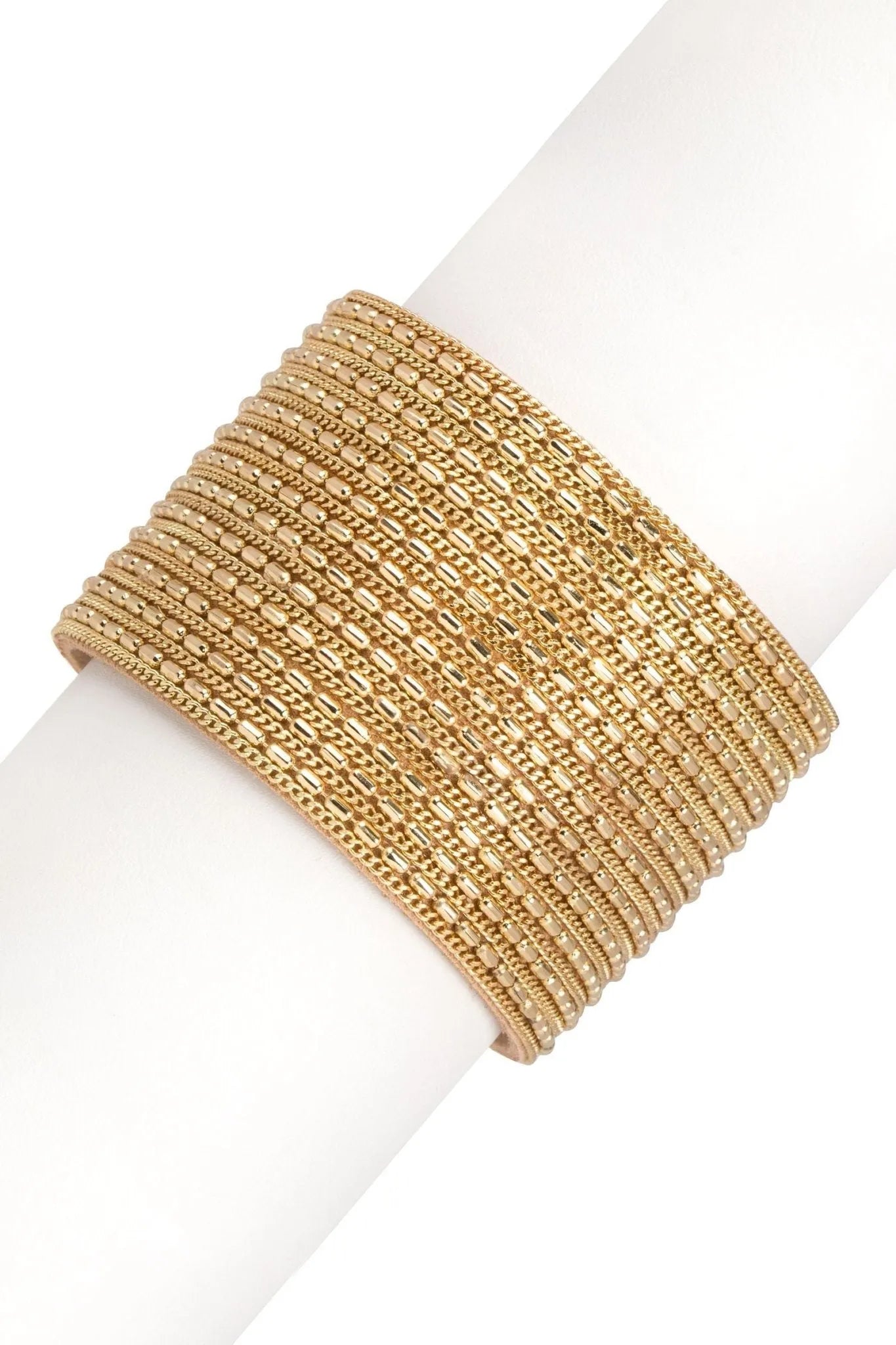 Rock n Roll Bracelet for Women & Men - Stylish Leather & Metal Biker Cuff - Perfect for Concerts, Parties & Everyday Wear