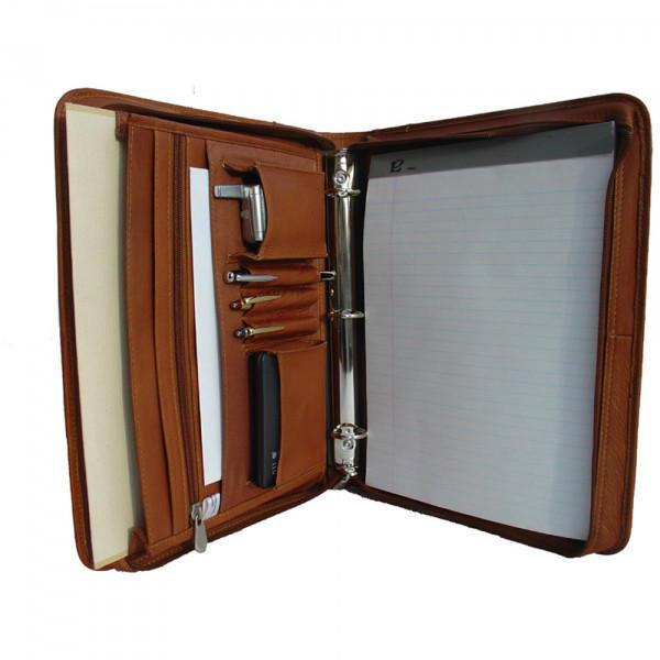 Premium Piel Leather 3-Ring Binder - Durable A4 Binder for Office, School & Business - Organize Documents in Style