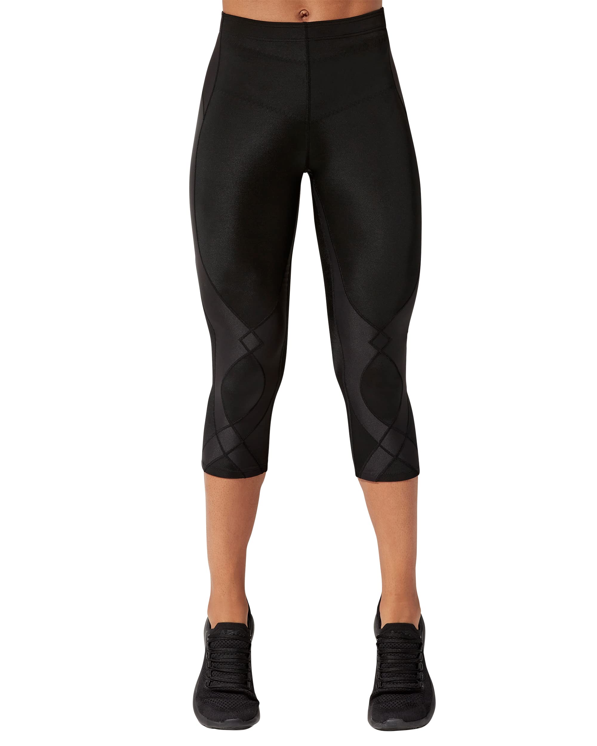CW-X Women's Stabilyx Joint Support 3/4 Capri Compression Tight Pants for Running, Yoga & Workout - Knee Pain Relief & Muscle Recovery