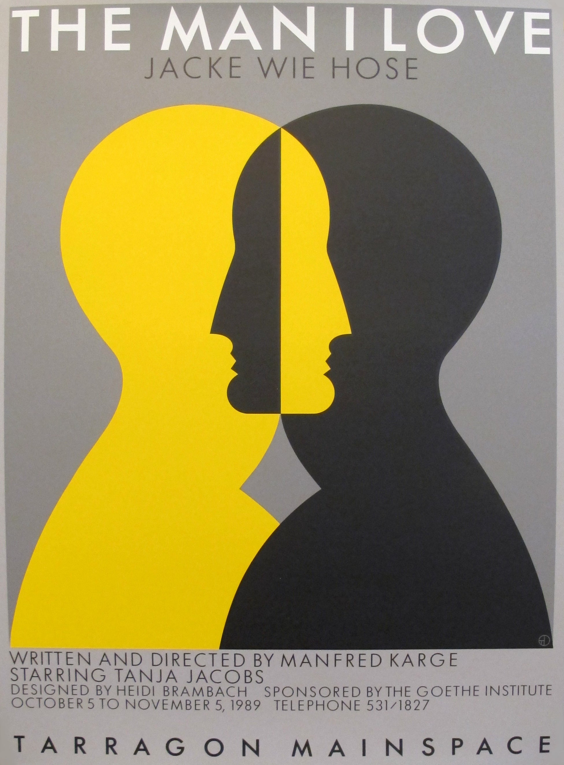 Vintage 1980s Original Canadian Music Poster - The Man I Love by Theo Dimson - Perfect for Retro Music Lovers & Home Decor