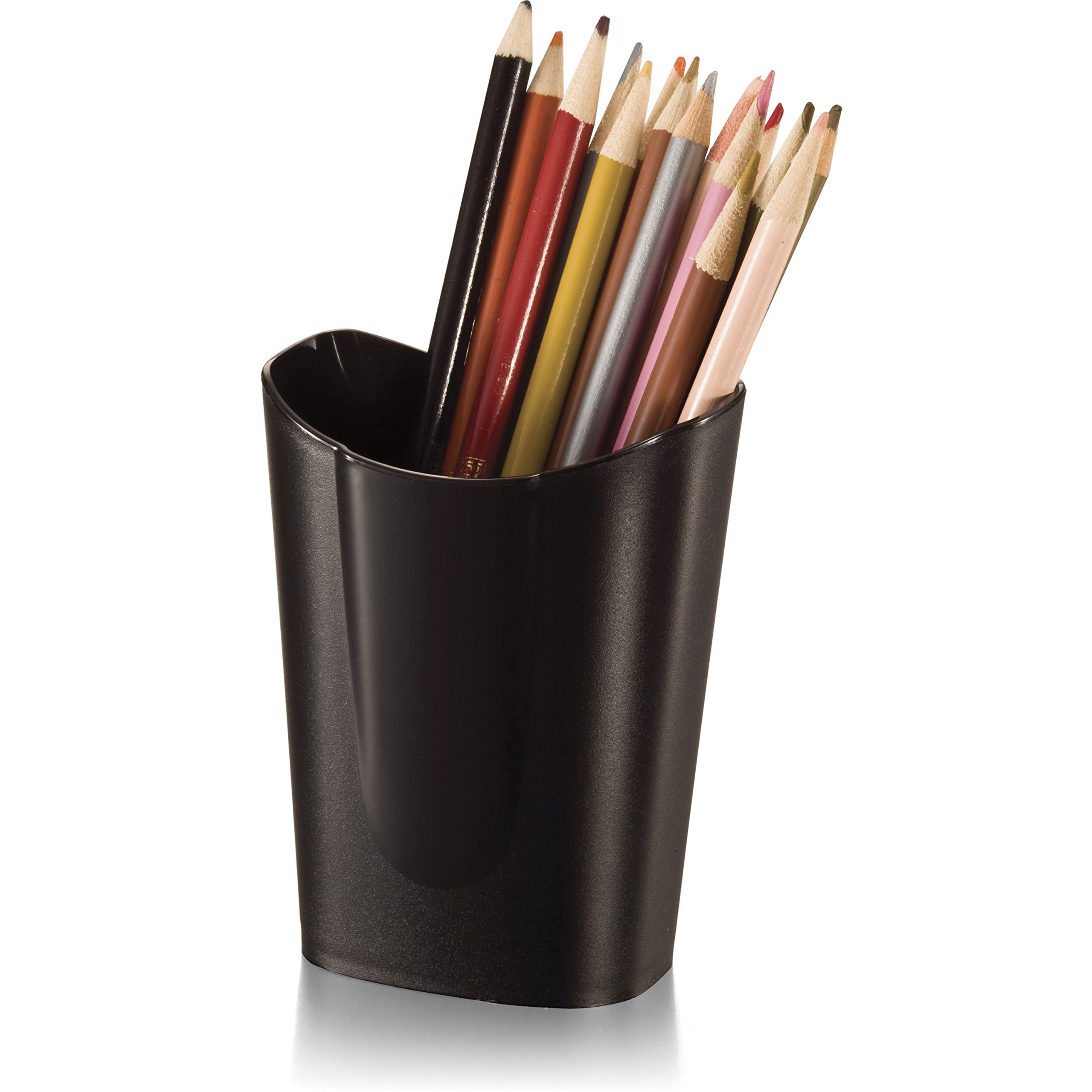 Officemate Recycled Black Pencil Cup - Desk Organizer for Office & School