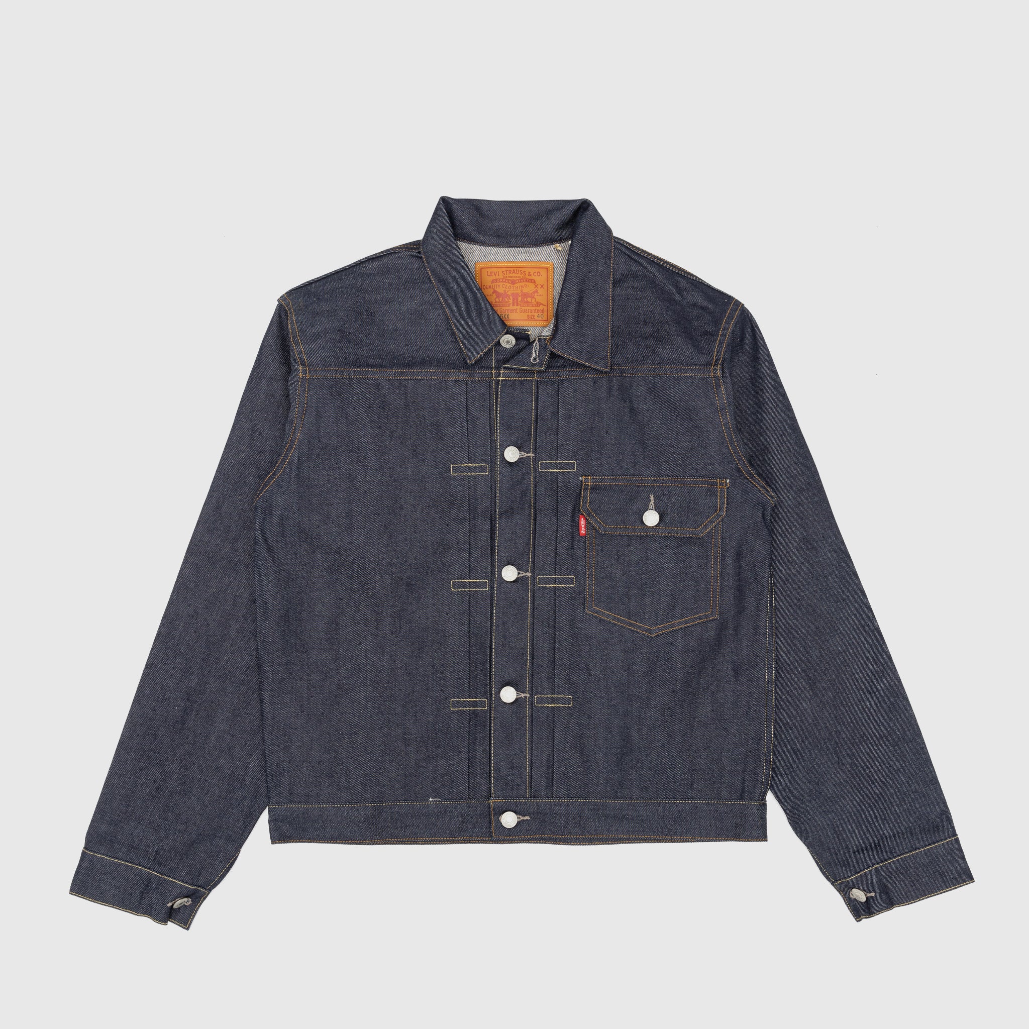 LVC 1936 Type I Denim Jacket for Men - Vintage Levi's Trucker Jacket, Classic Fit, Button Front, Durable Cotton - Perfect for Casual Wear, Work, and Outdoor Adventures
