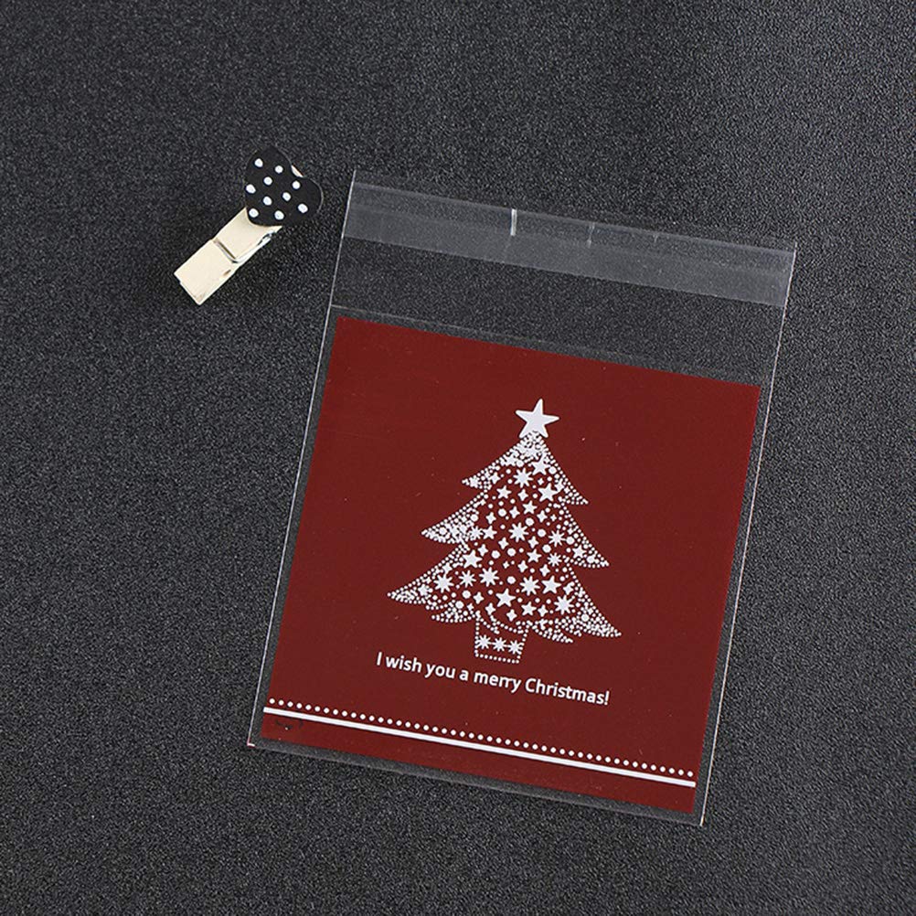 200pcs Clear Christmas Cookie Bags - 4x6 Inch Cellophane Treat Bags for Holiday Gifts, Party Favors, Biscuits & Goodies | Bulk Food Storage, Xmas Treats, Baked Goods Packaging