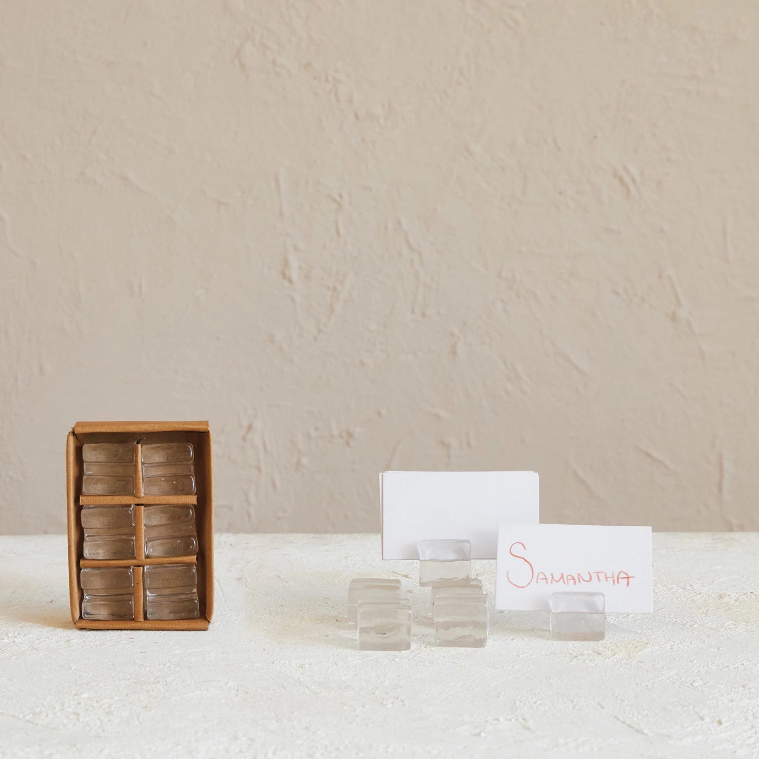 Elegant Glass Place Card Holders & Photo Holders - Perfect for Weddings, Parties, and Home Decor