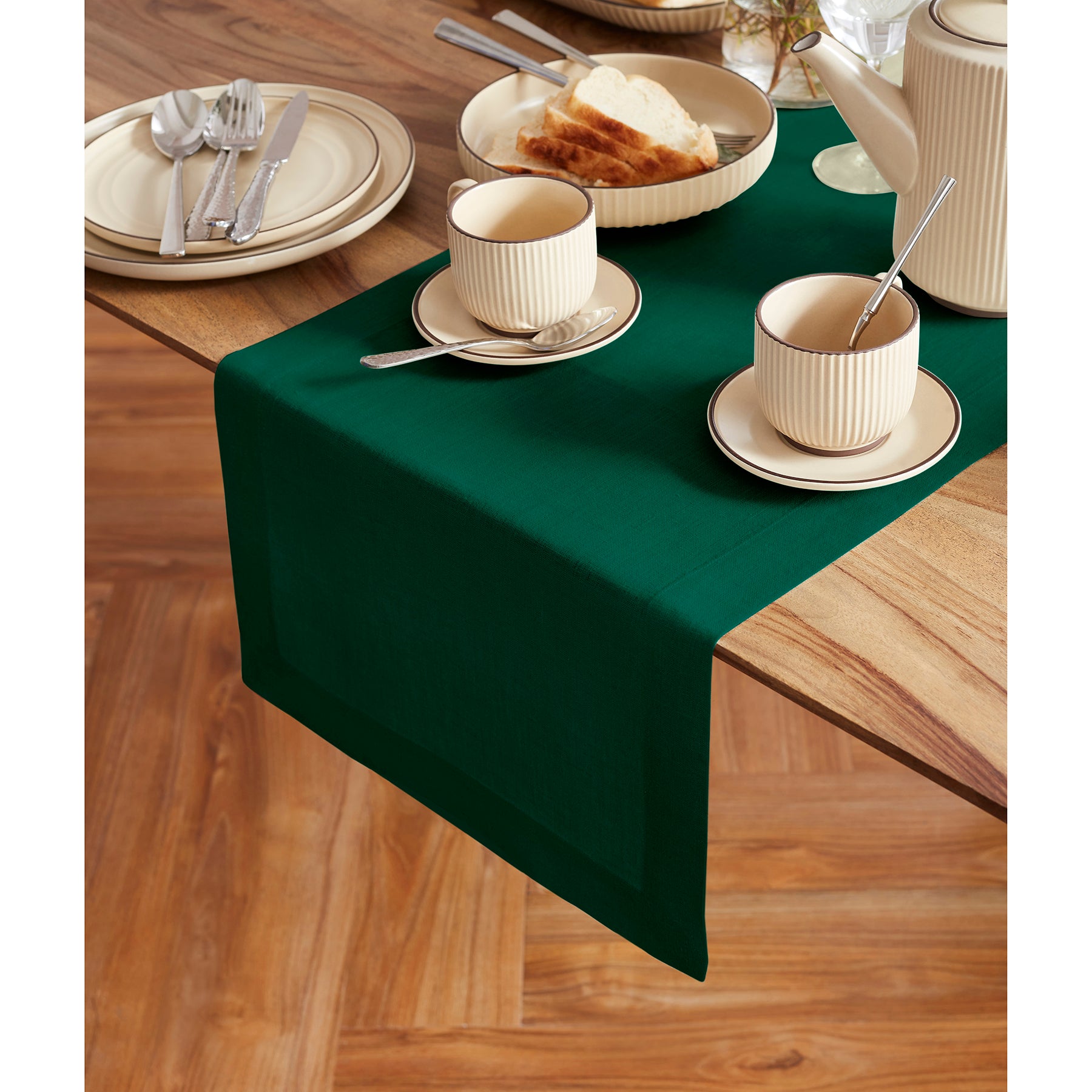 Elegant Sonoma Table Runner - Premium Cotton Decorative Table Cover for Dining & Home Decor - Perfect for Holidays, Weddings & Special Occasions